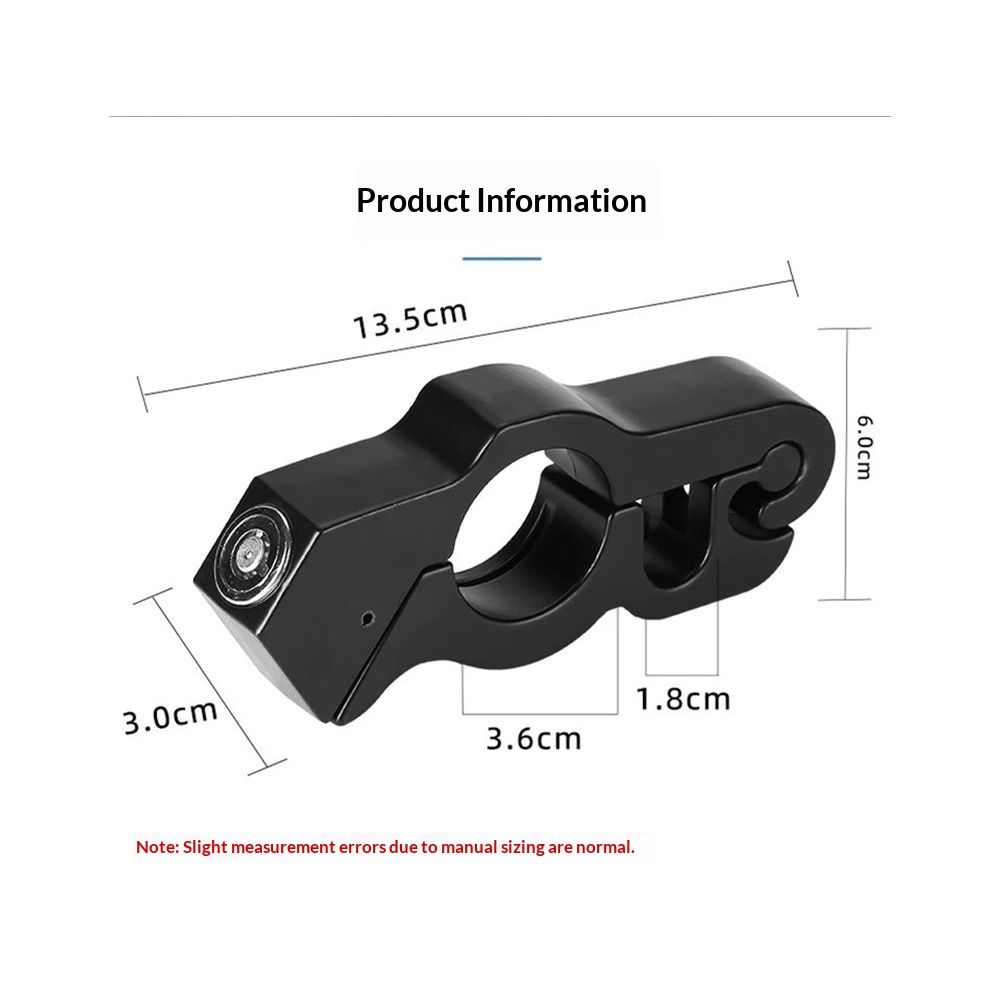 Lock Motorcycle, Heavy Duty Anti Theft Adjustable Bike Handlebar Lock with 2 view 5