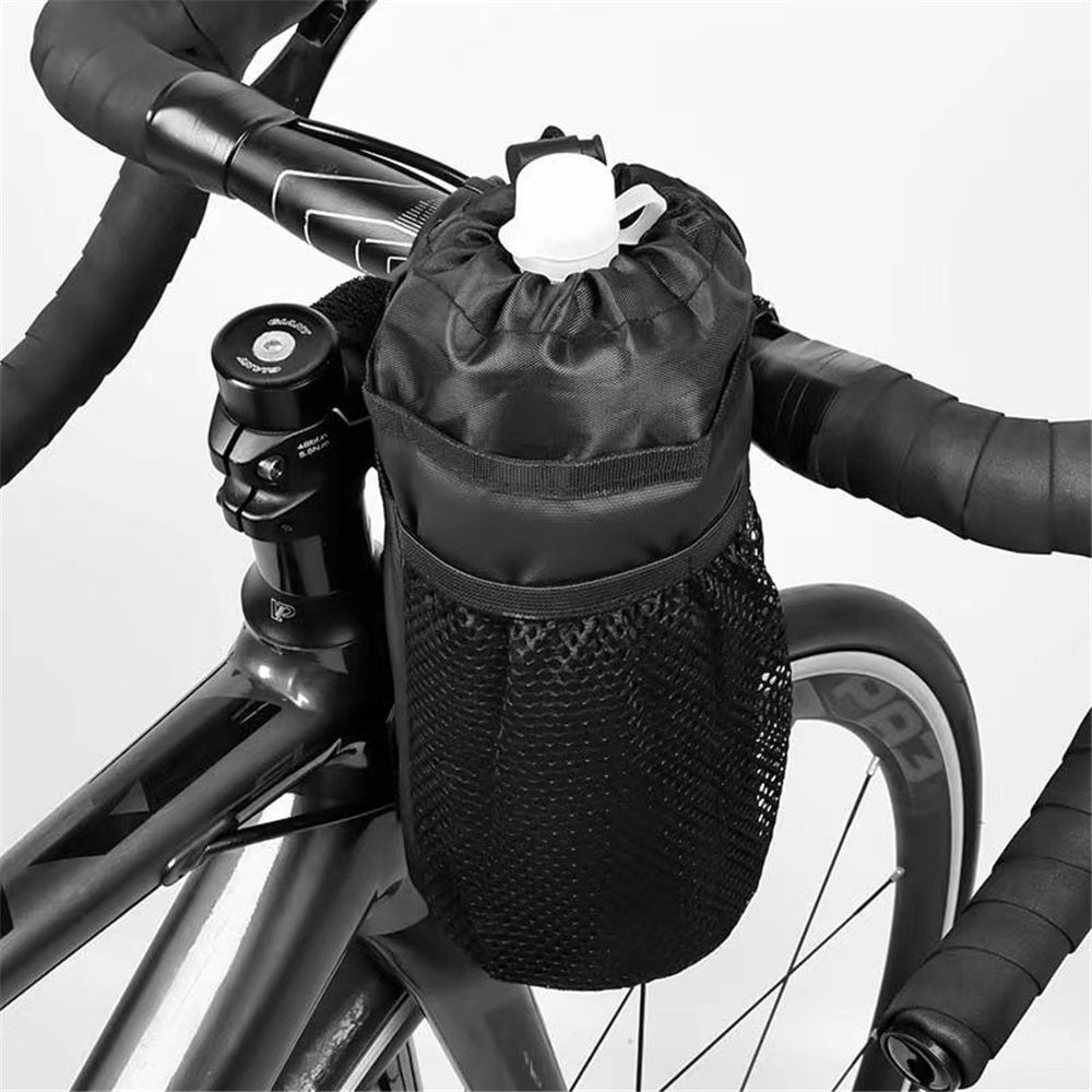 Bike Water Bottle Holder- Insulated Bicycle Cup Holder with Shoulder Strap view 2