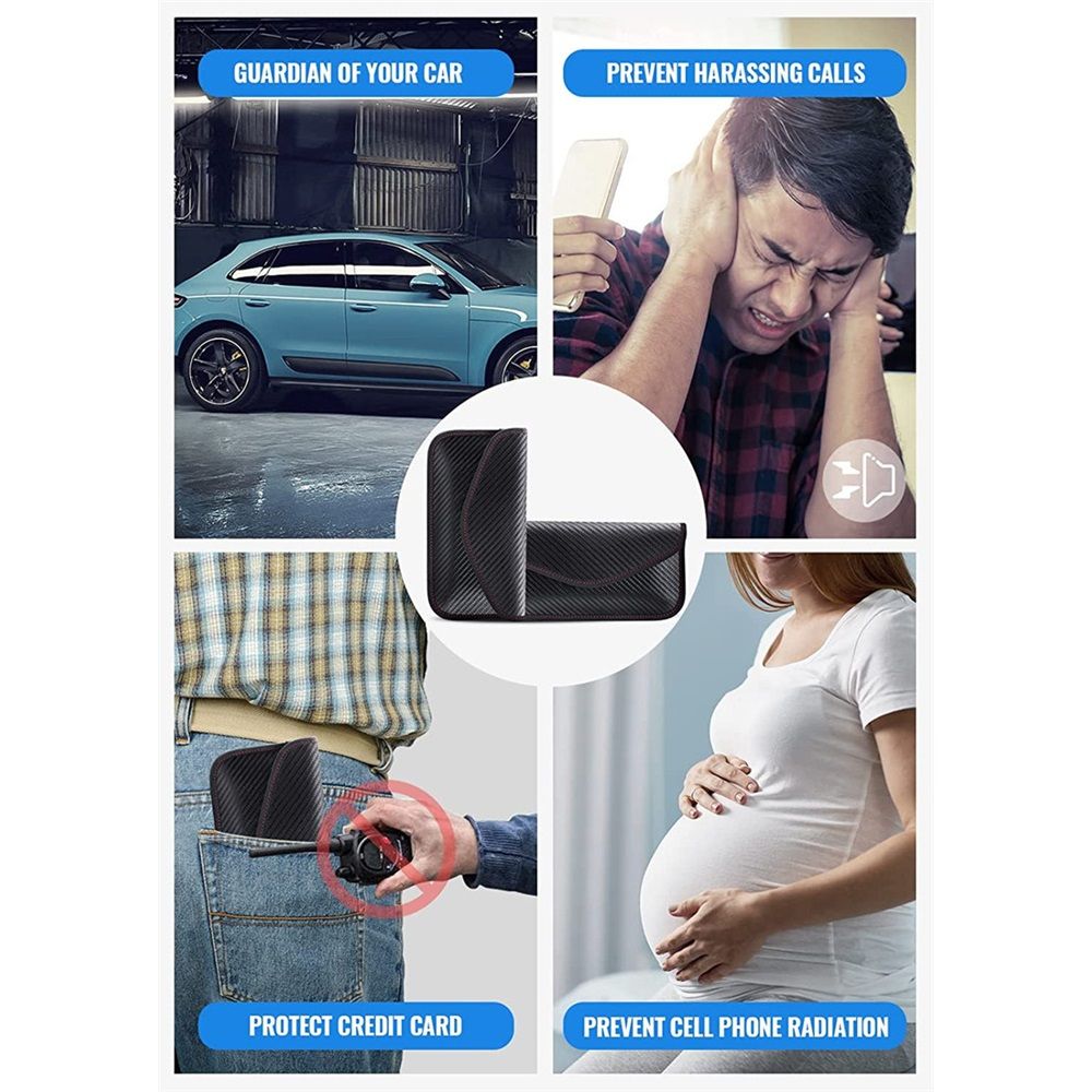 Pouch for Car Keys, Car RFID Signal Blocking Holder, Key Fob Protector, Key view 5