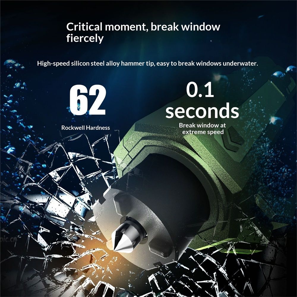 Window Breaker and Seatbelt Cutter Keychain view 3