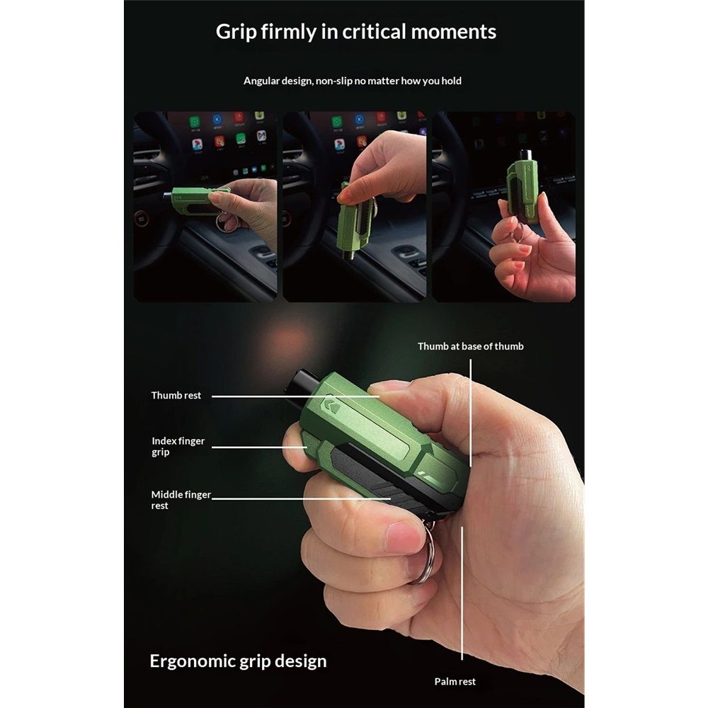 Window Breaker and Seatbelt Cutter Keychain view 5