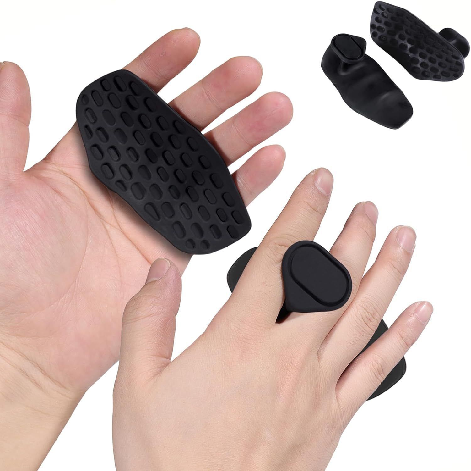 Anti-Slip Workout Grips - Ergonomic Rubber Hand Protector Gloves for Weight