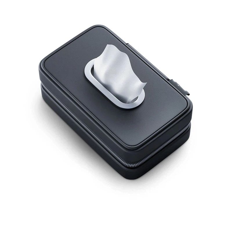 Car Tissue Holder, PU Leather Tissue Napkin Box,Car Armrest Box Tissue — image 1