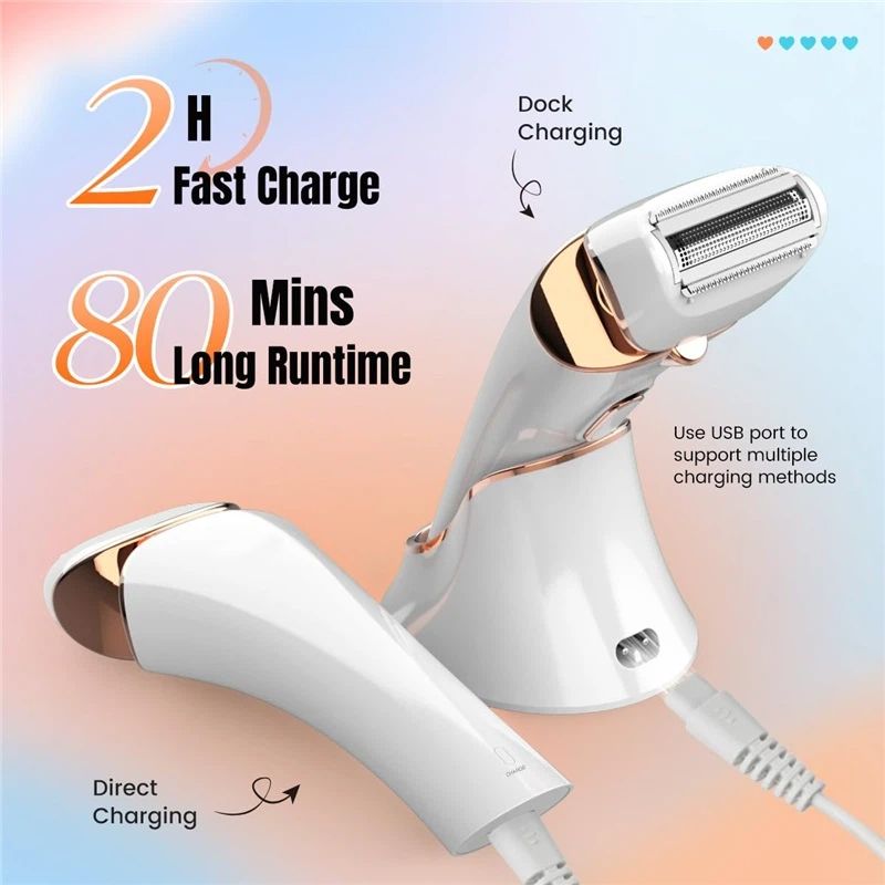 Electric Razor for Women Rechargeable Wet Dry Electric Shaver for Women view 4