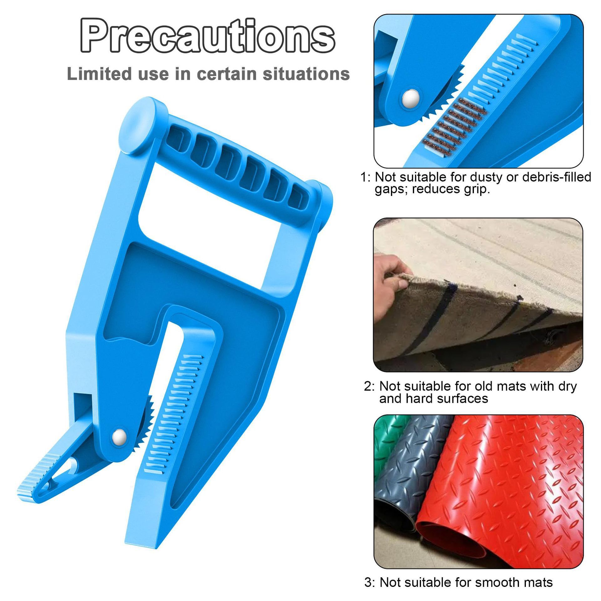 Pair of Mat Movers Tool - Mat Grippers - Heavy Duty Stall Mat Handlers for view 4