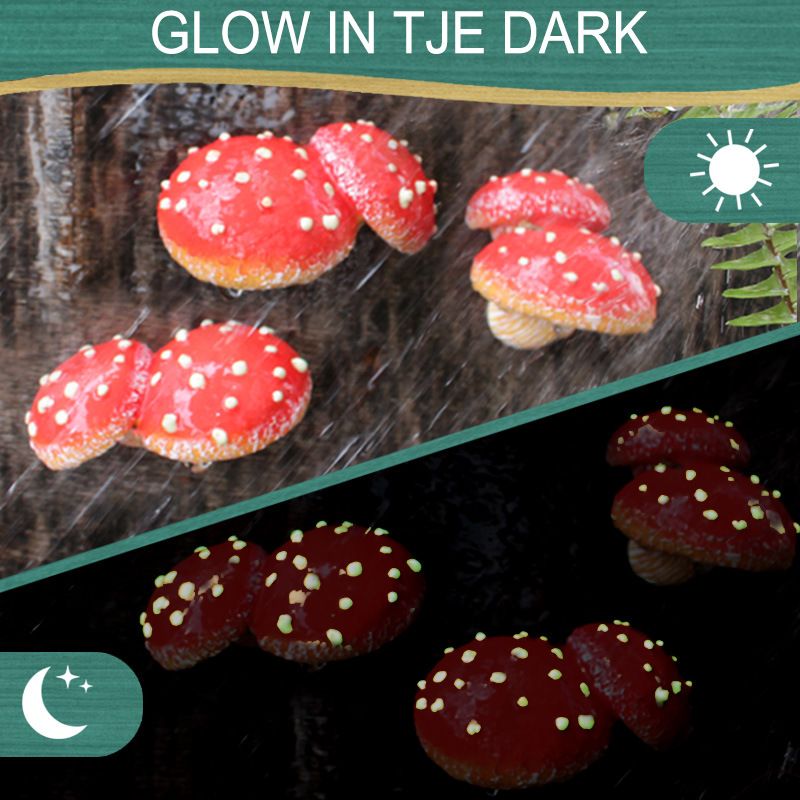 Set of 3 Mushroom Decor Decorations for Garden Yard view 3