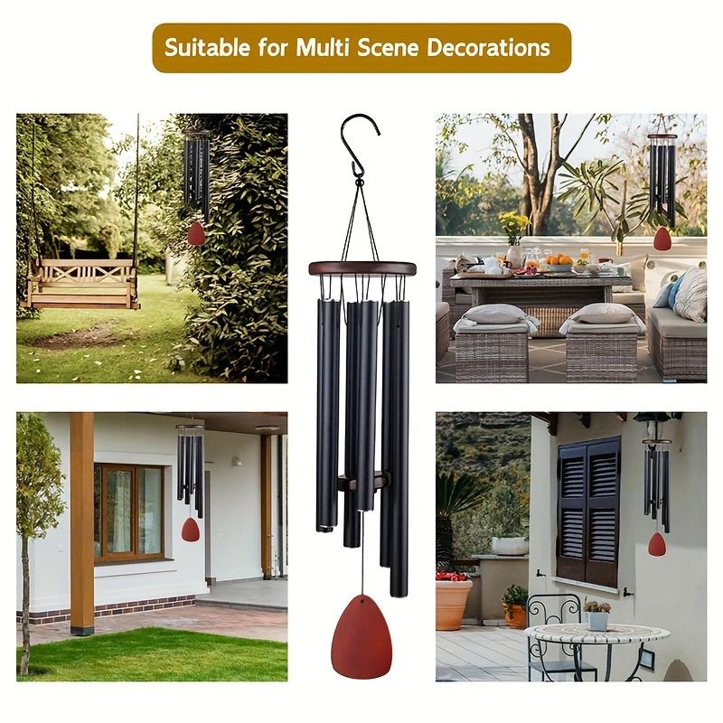 Large Aluminium Wind Chimes Outside view 4