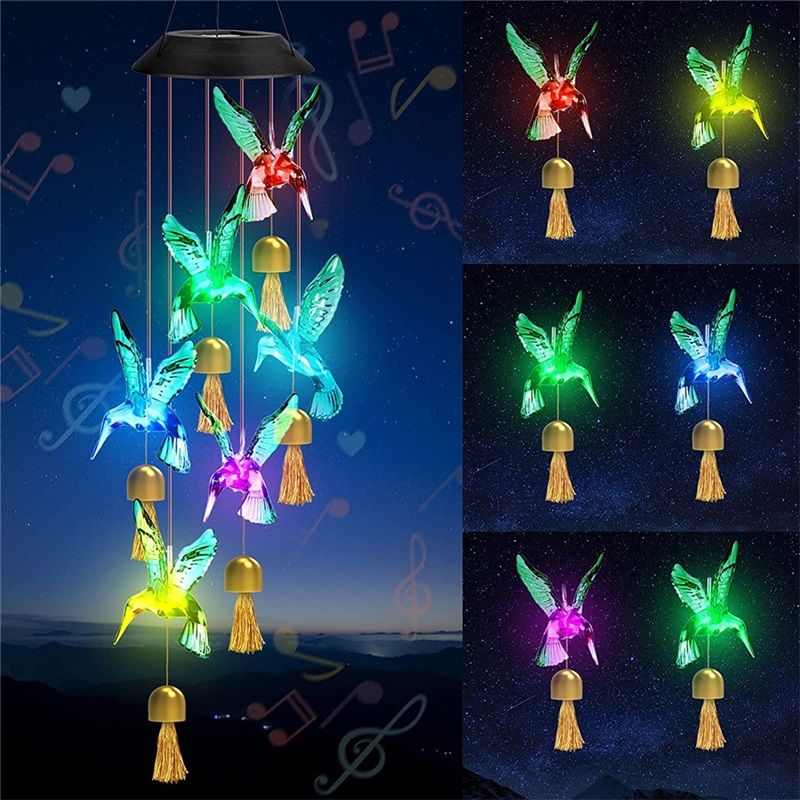 Solar Wind Chimes Outdoor Color Changing Lights view 5