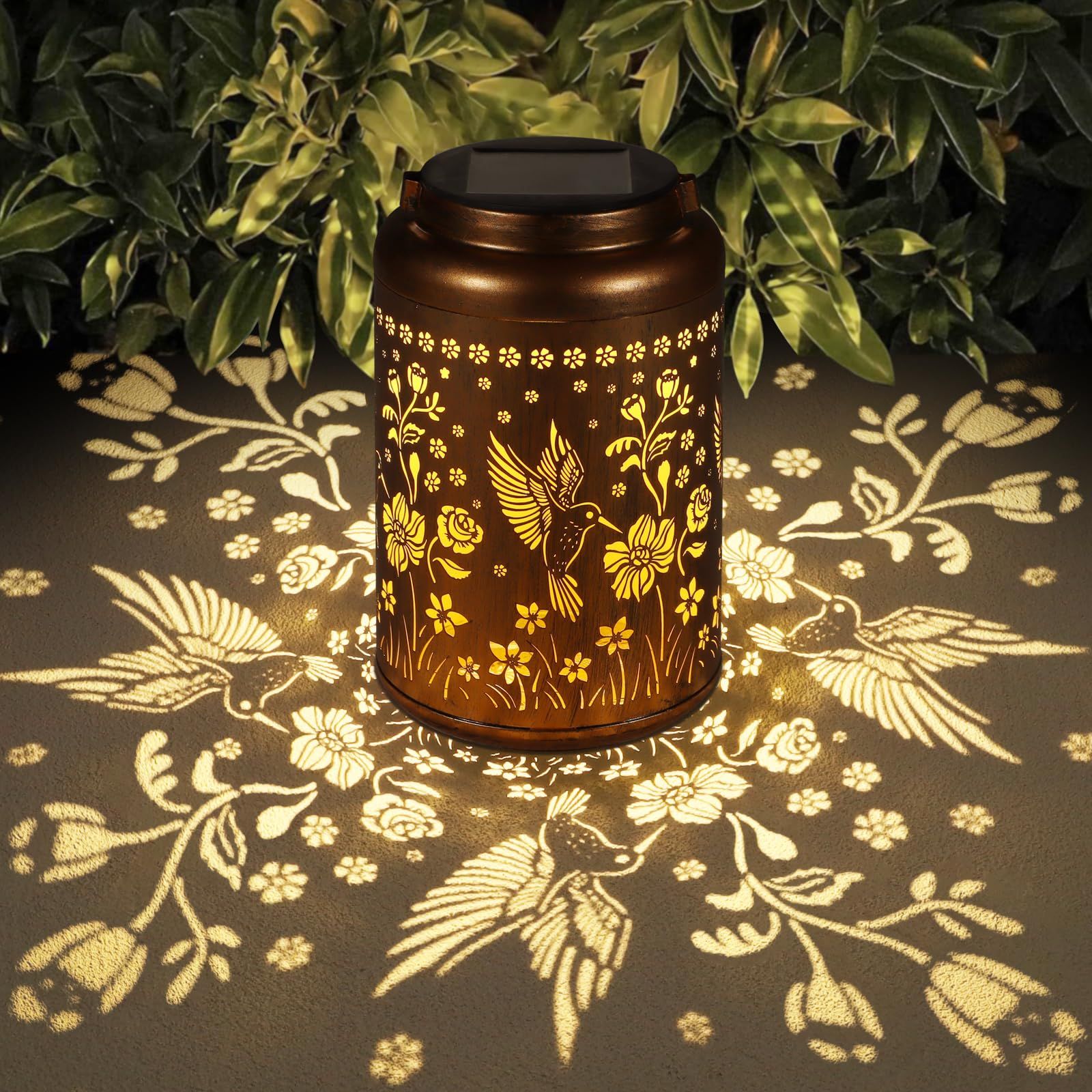Solar Lanterns Outdoor Waterproof Hummingbird Garden Decor Gifts for Women Mom — image 1