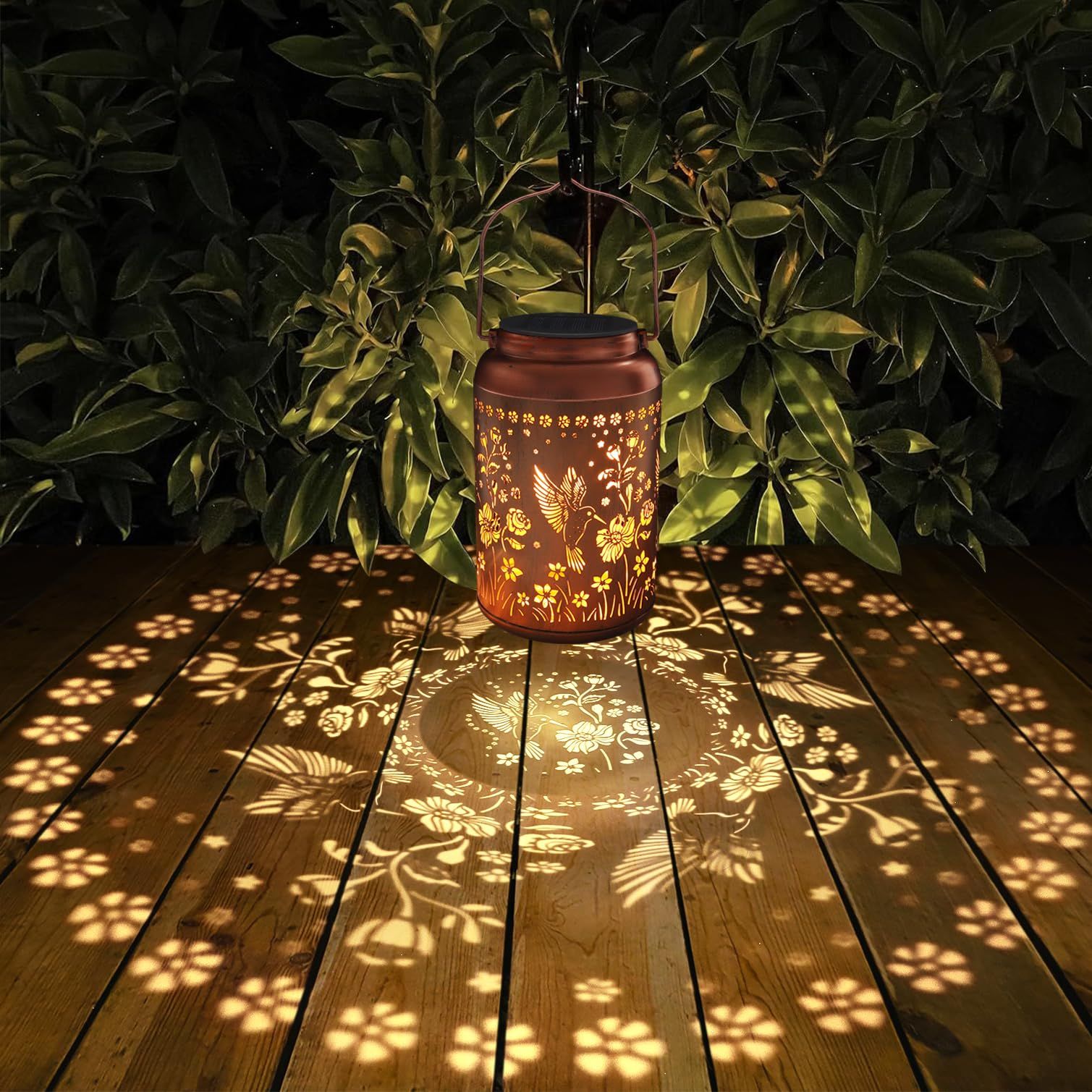 Solar Lanterns Outdoor Waterproof Hummingbird Garden Decor Gifts for Women Mom view 2