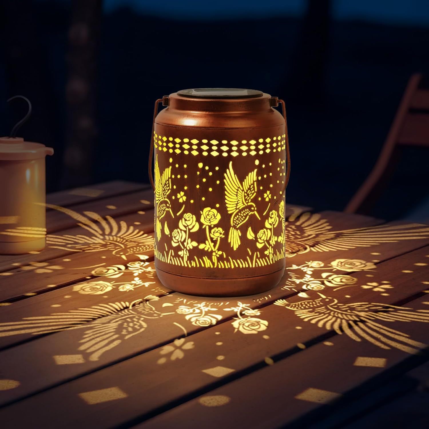 Solar Lanterns Outdoor Waterproof Hummingbird Garden Decor Gifts for Women Mom view 5
