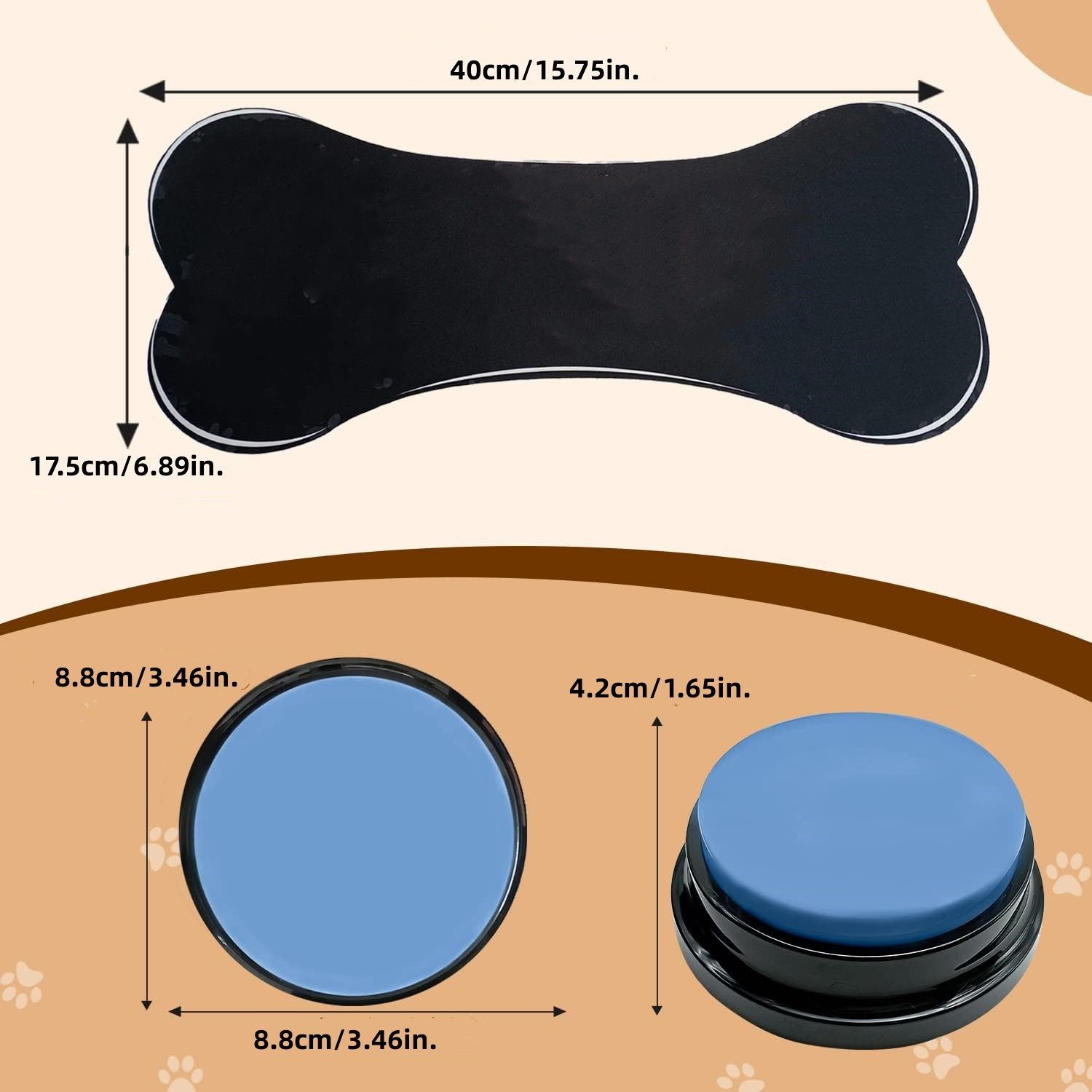 Dog Buttons Talk, Recordable Dog Clicker for Training, Dog Buttons for view 5