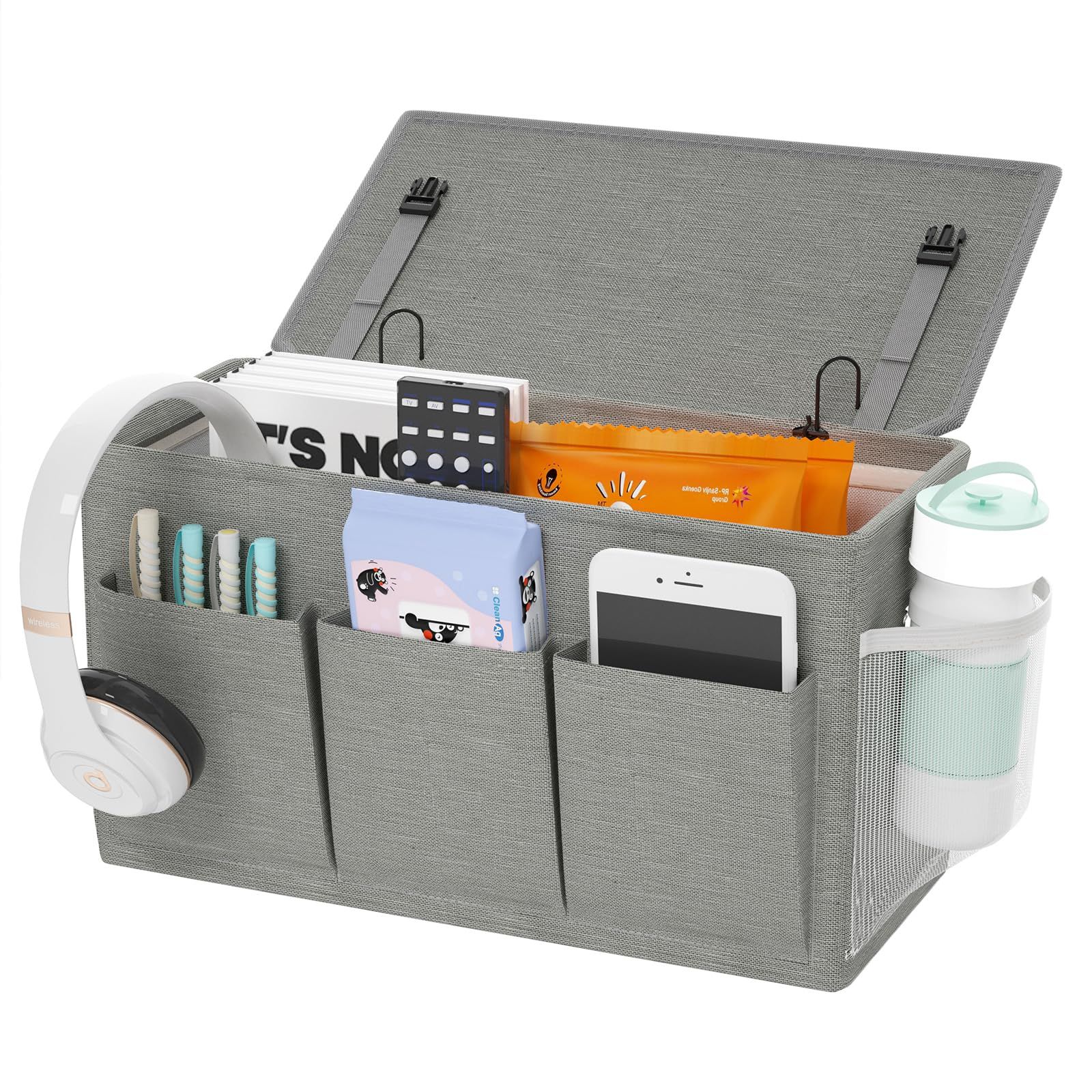 Dual purpose bedside storage device — image 1