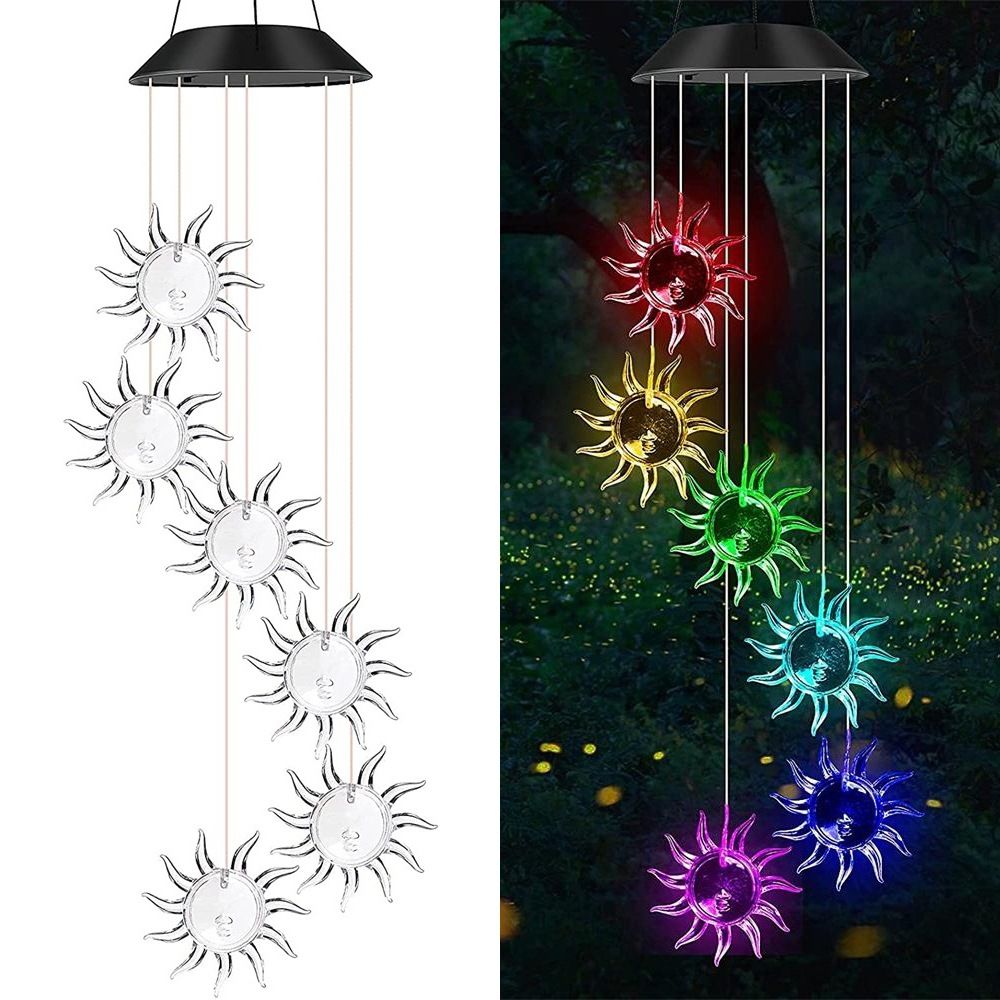 Sun Flower Solar Wind Chimes — image 1