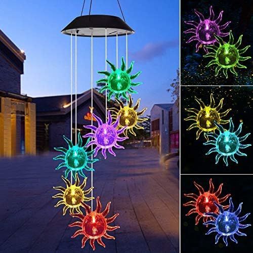 Sun Flower Solar Wind Chimes view 2