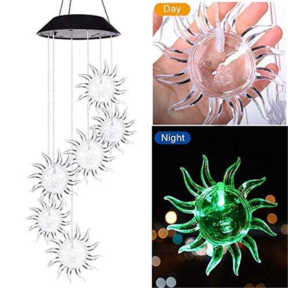Sun Flower Solar Wind Chimes view 3