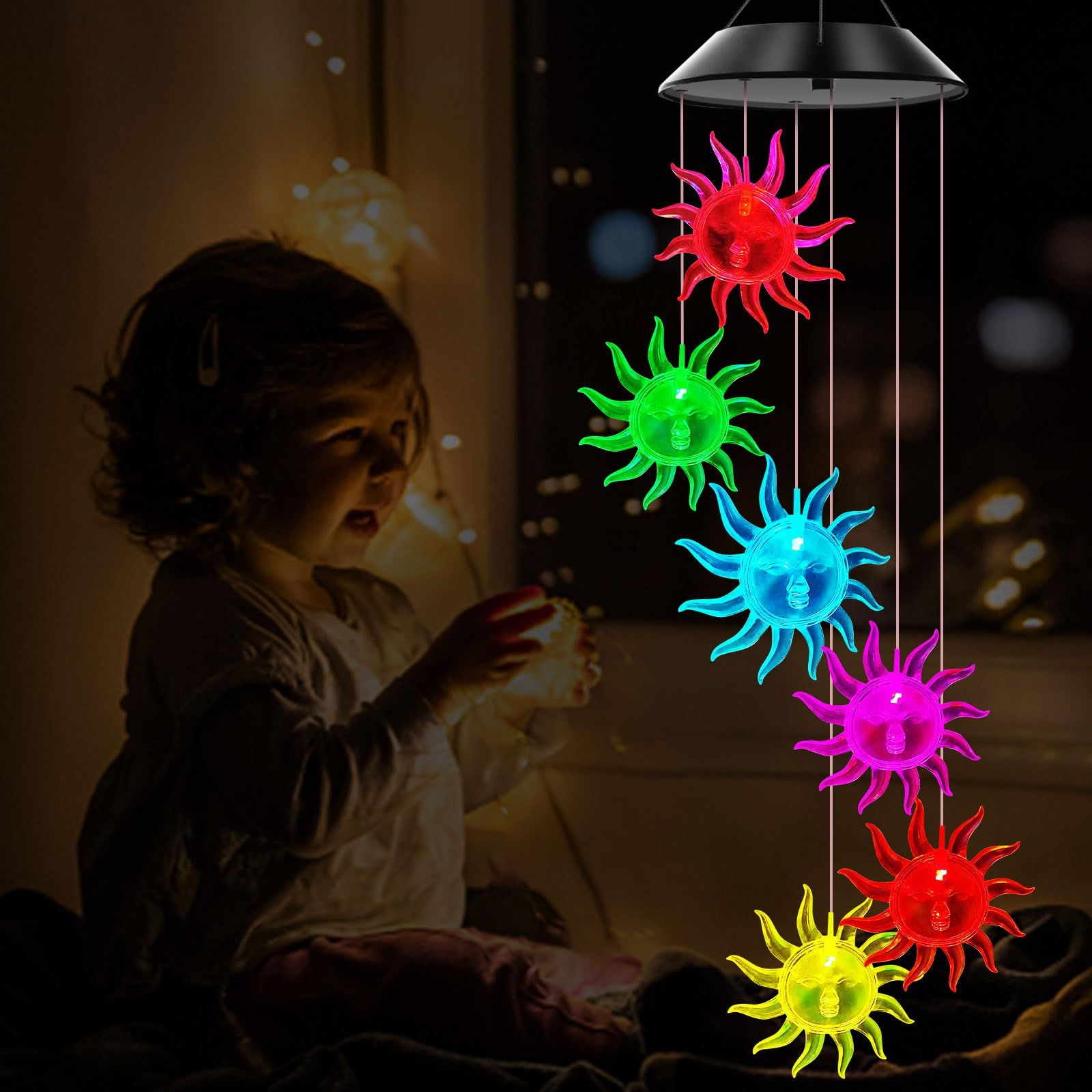 Sun Flower Solar Wind Chimes view 5