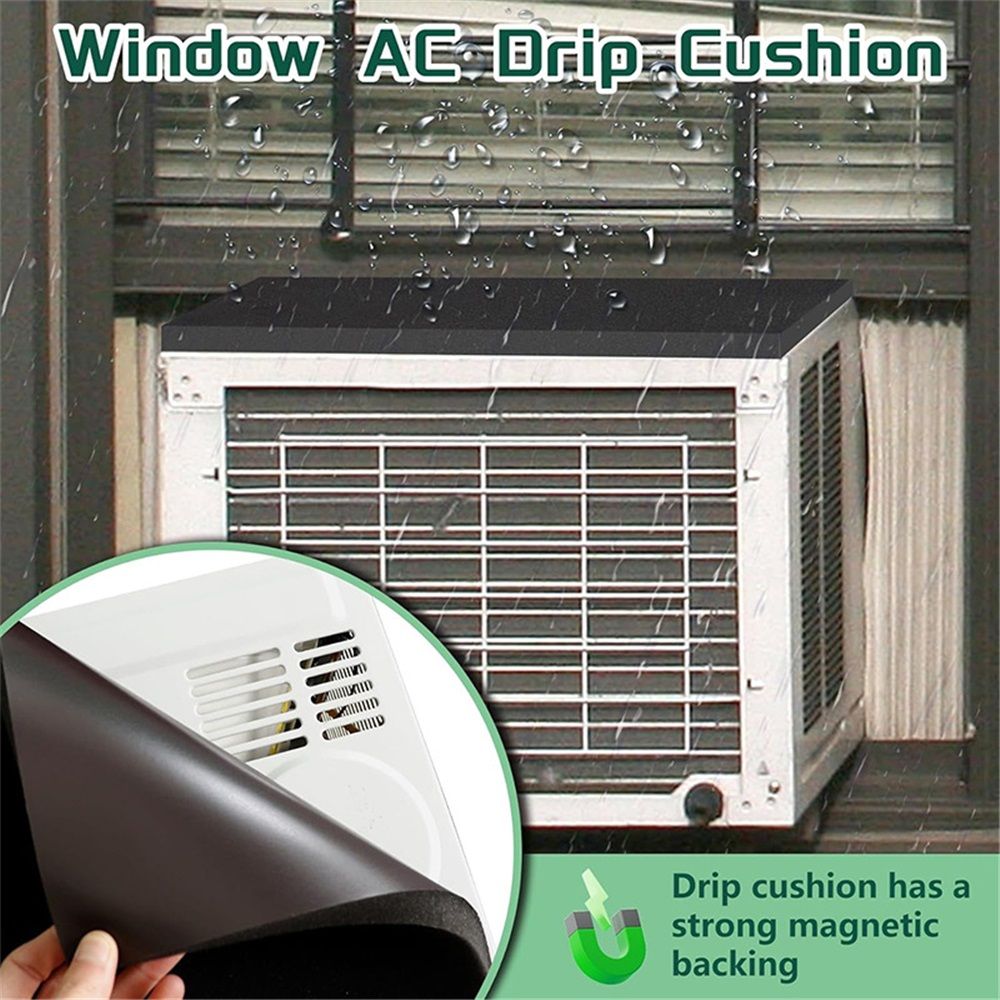 12" x 17" x 3/4" Air Conditioner Drip Cushion Black & Removable AC Rain Cover view 4