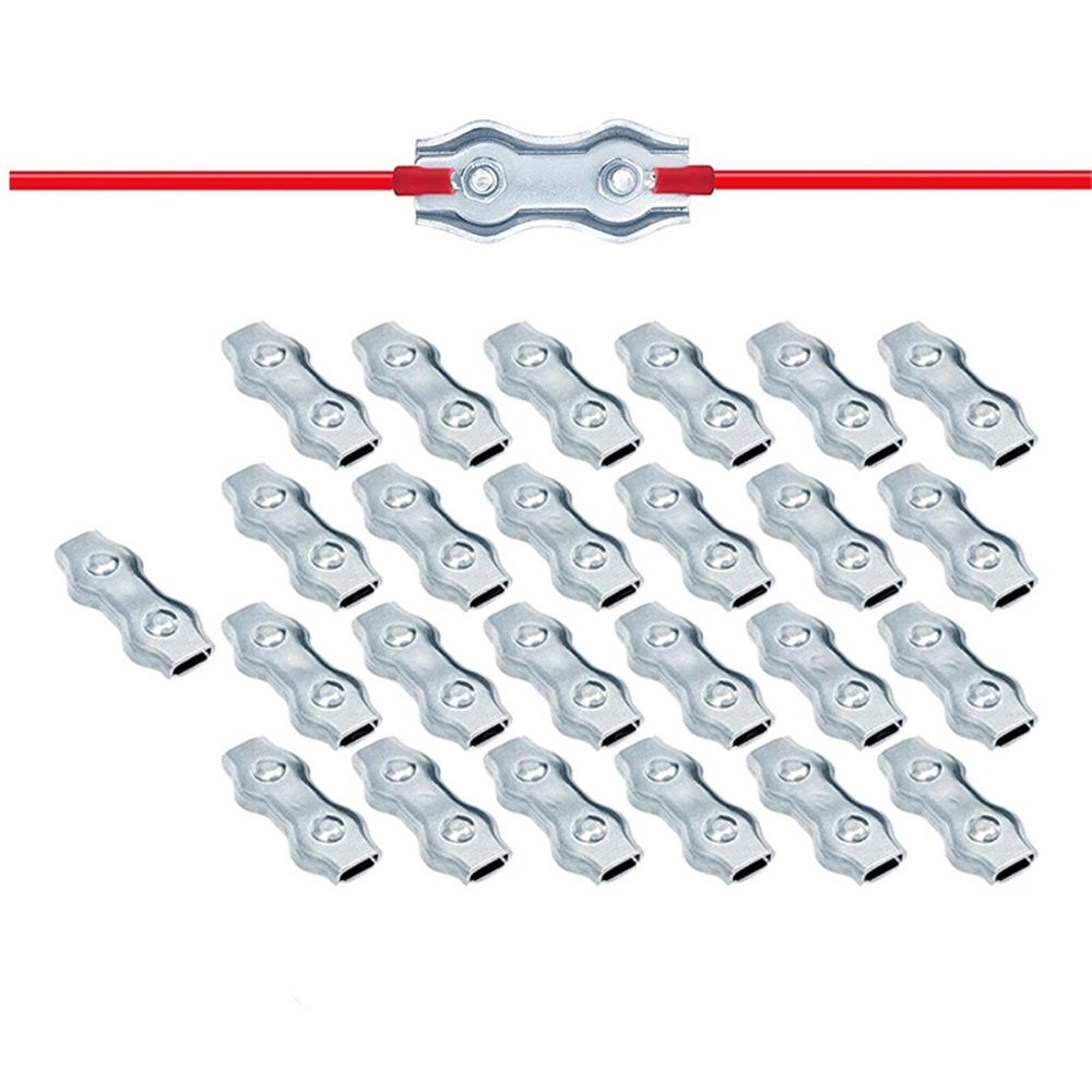25 PCS M5 Poly Rope Connector Wires Splicer Galvanized Steel Connector Kit for view 5