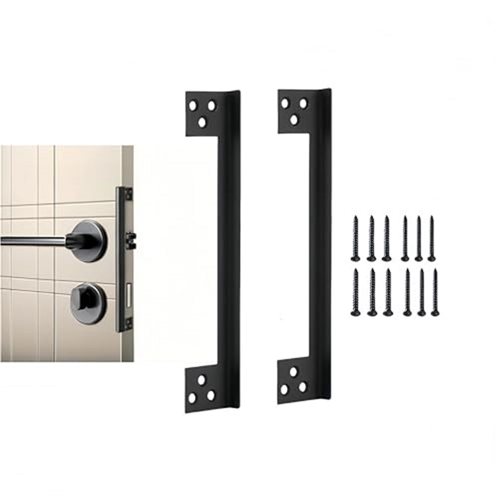 2 Pcs Door Latch Guard Plate 11 Inch Outswing Angle Latch Protector Shield L