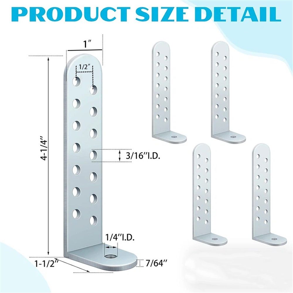 8 Pack Hurricane Condenser Brackets with Screws Hurricane Clips Universal Tie view 3
