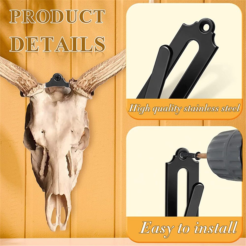 12 Pack Mount Skull Hanger Deer Skull Hangers Euro Wall Mount Bracket Hook view 4
