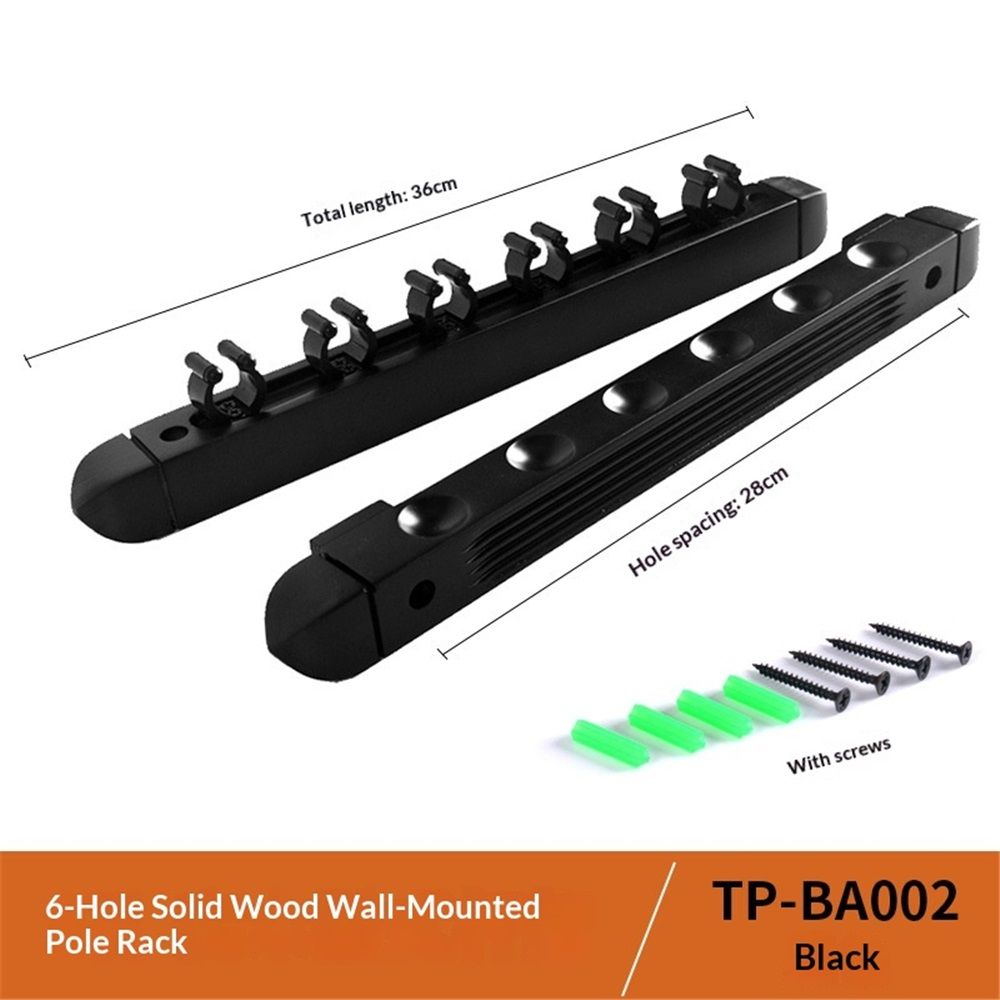 2-Piece 6 Billiard Pool Cue Rack Wall Mounted Holders view 2