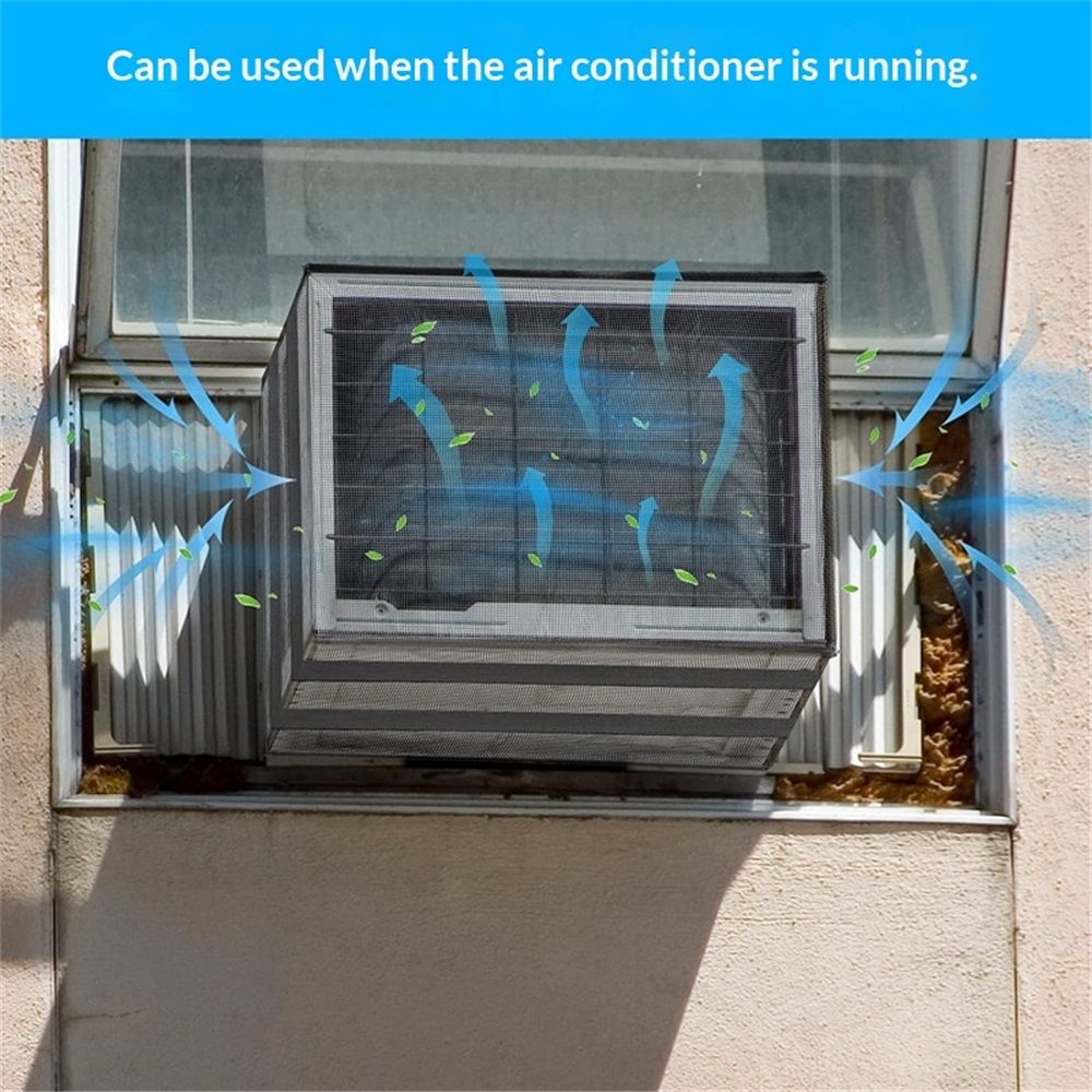 Newest Design Mesh Window Air Conditioner Cover Outdoor view 3