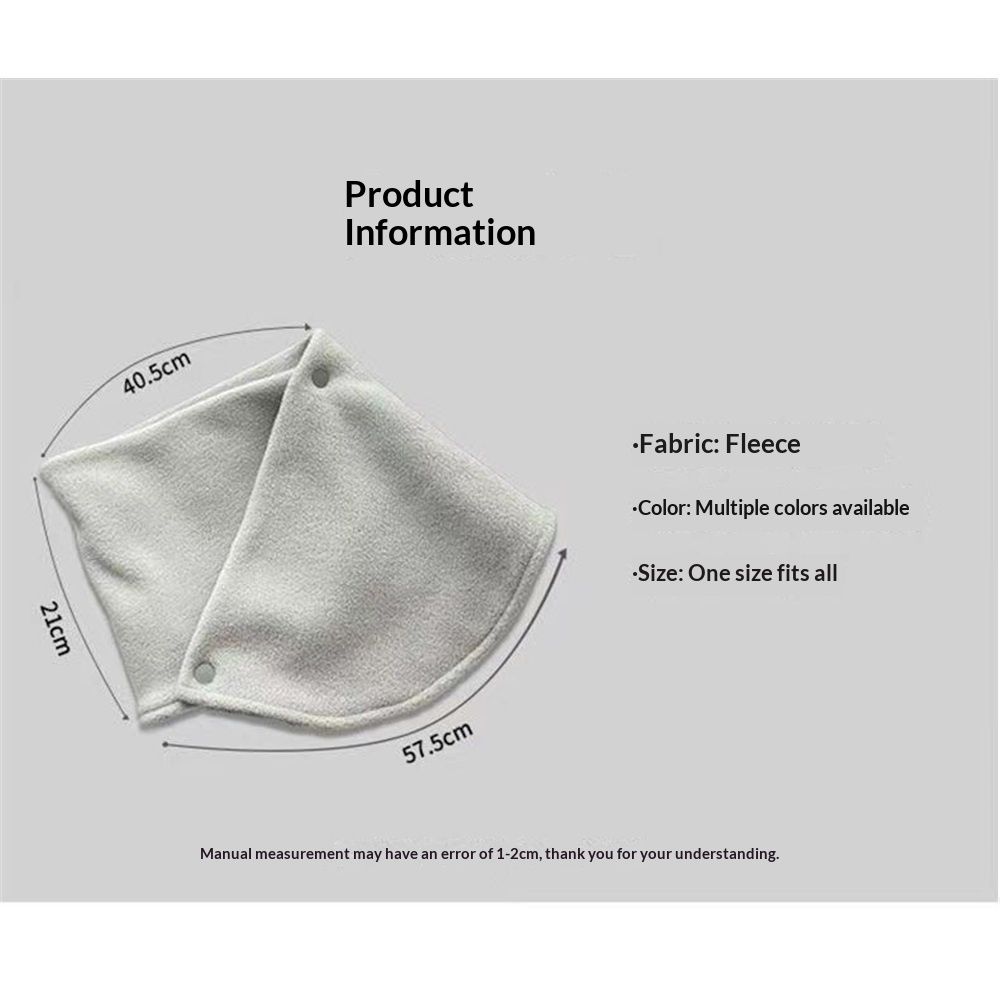 Neck Warmer Scarf for Woman Thickened Warm Neck Gaiter with Two Buttons Riding view 4
