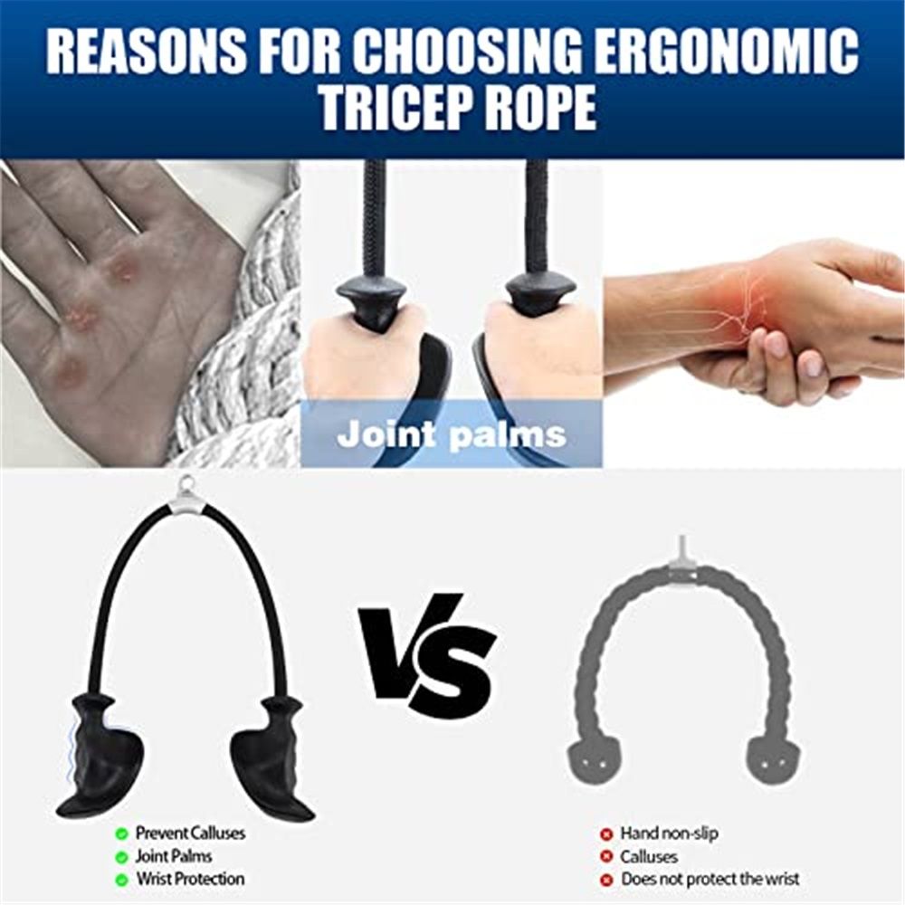 Tricep Rope with Ergonomic Handles view 5