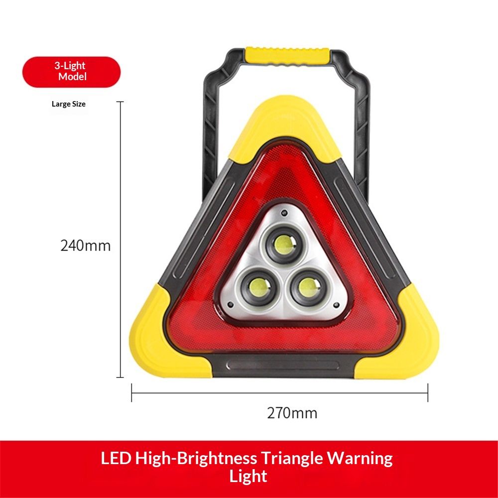 Red LED Triangle Warning Stop Sign