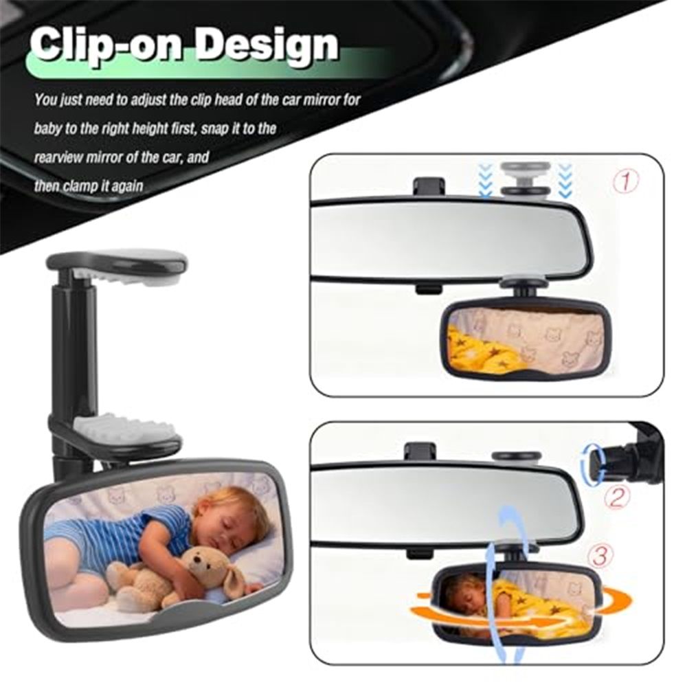 Forward Facing Baby Car Mirror - Clip On Car Mirror for Baby view 4