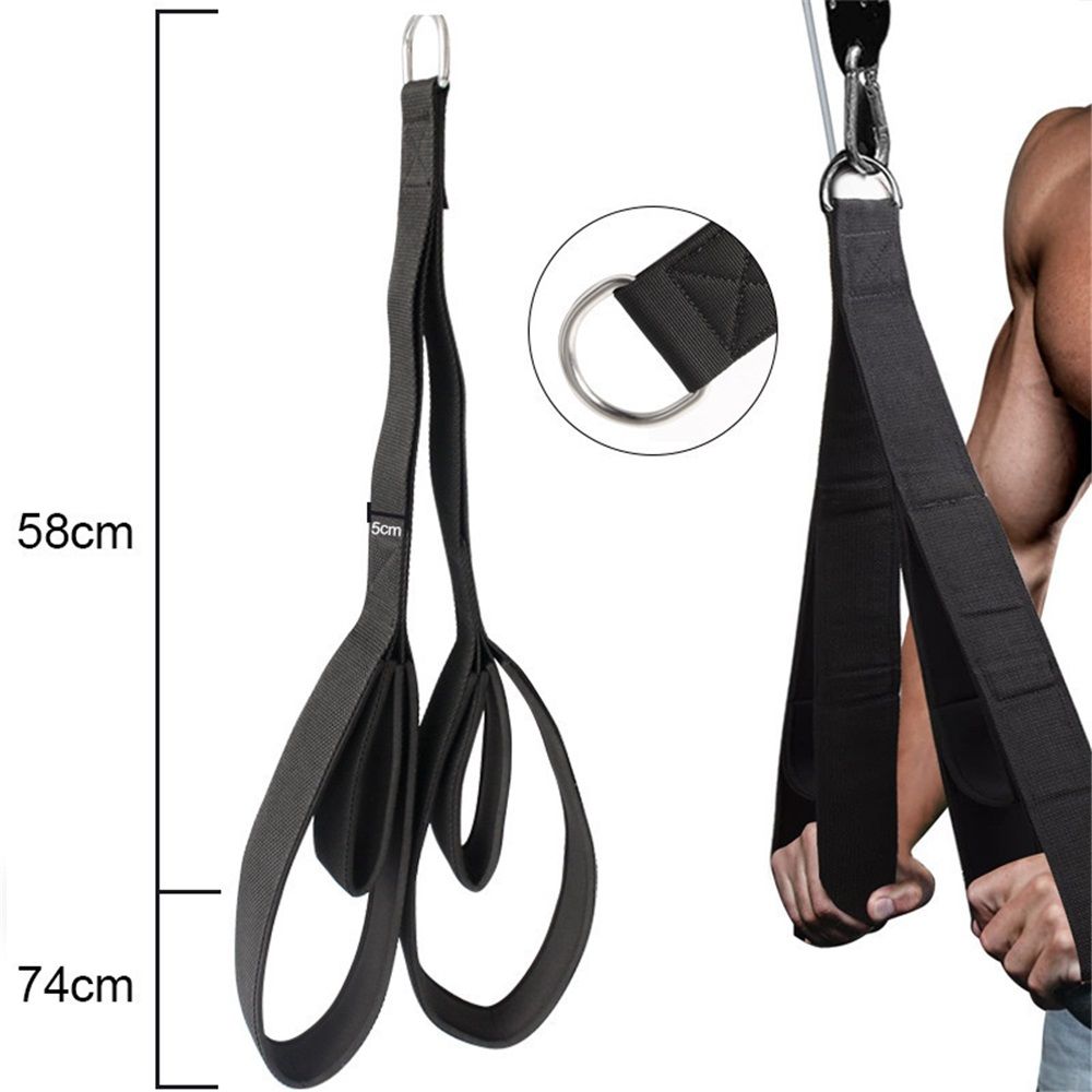 Tricep Rope Cable Attachment. 29 Inch & 22.8 Inch Two Lengths Built in One view 3