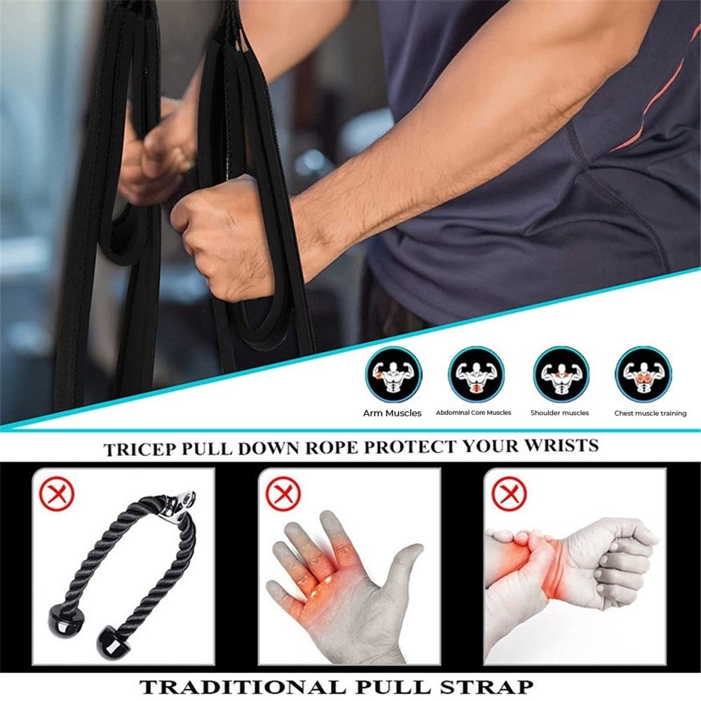 Tricep Rope Cable Attachment. 29 Inch & 22.8 Inch Two Lengths Built in One view 4