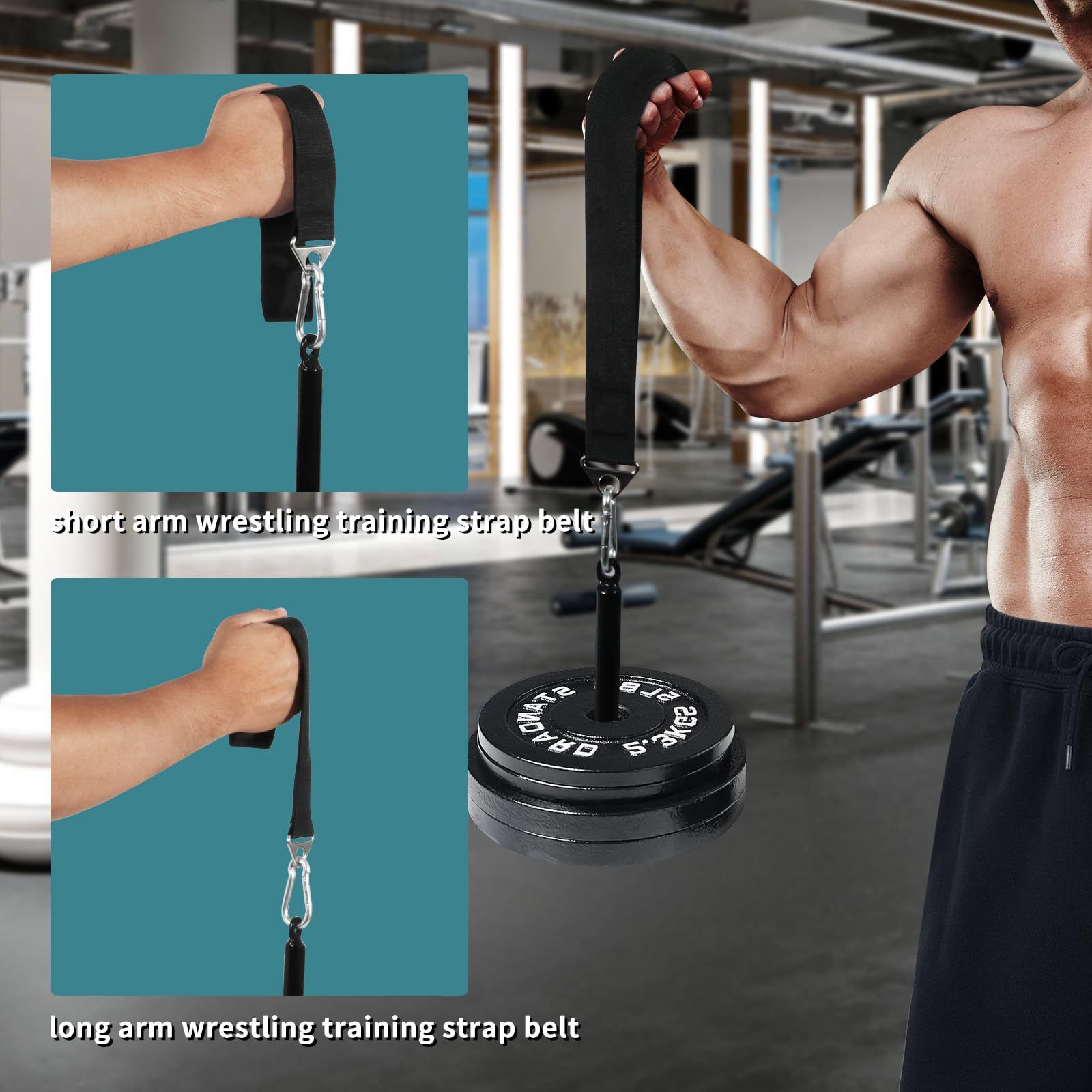 Arm Wrestling Training Strap Belt Hand Grip Arm Finger Forearm Exerciser view 4