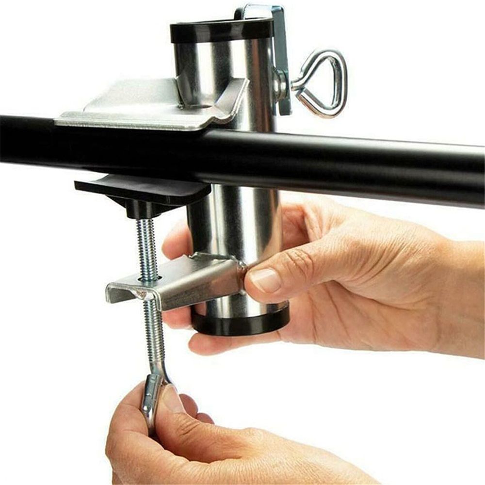 Patio Umbrella Holder Deck Umbrella Clamp Heavy Duty Steel Patio Umbrella view 2