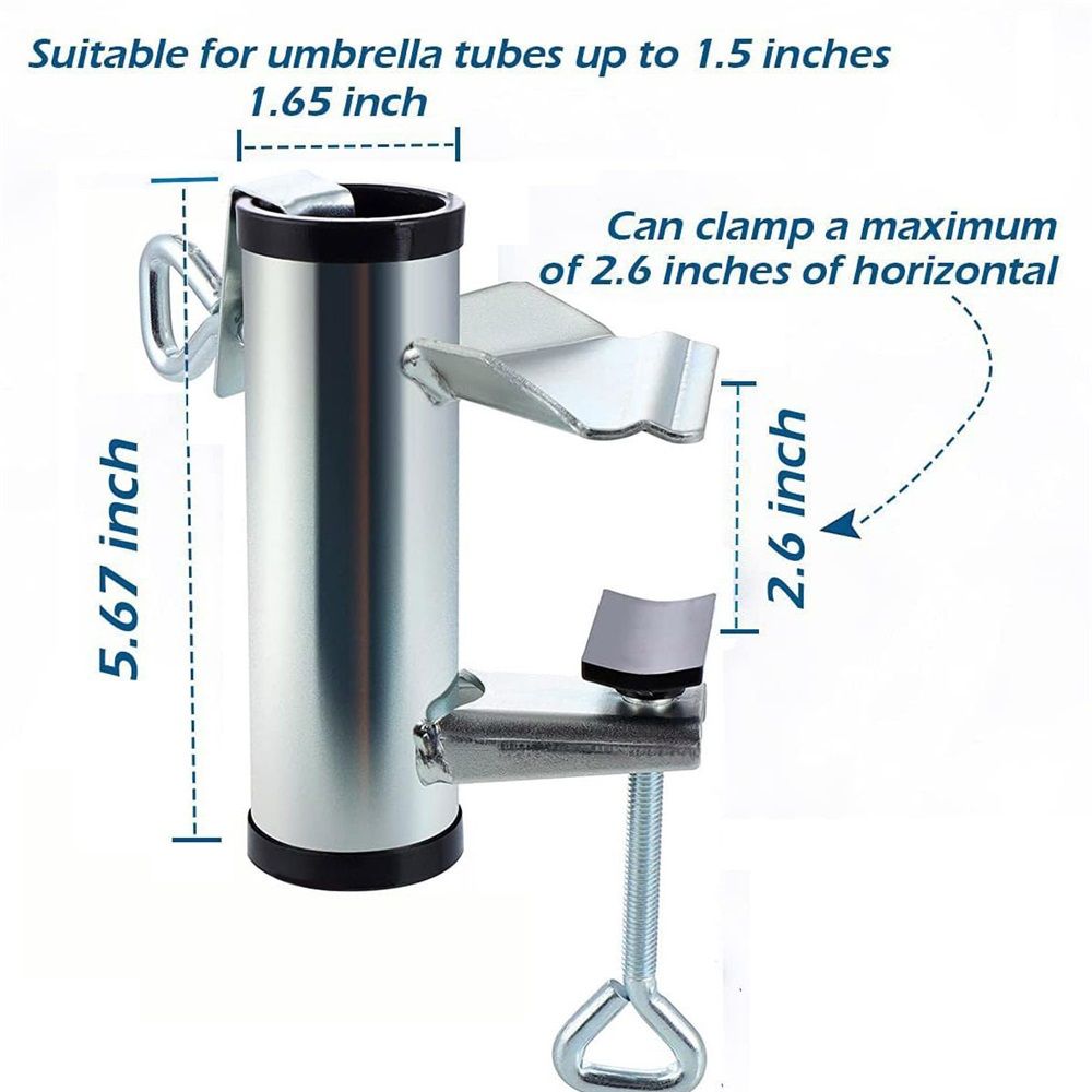 Patio Umbrella Holder Deck Umbrella Clamp Heavy Duty Steel Patio Umbrella view 5