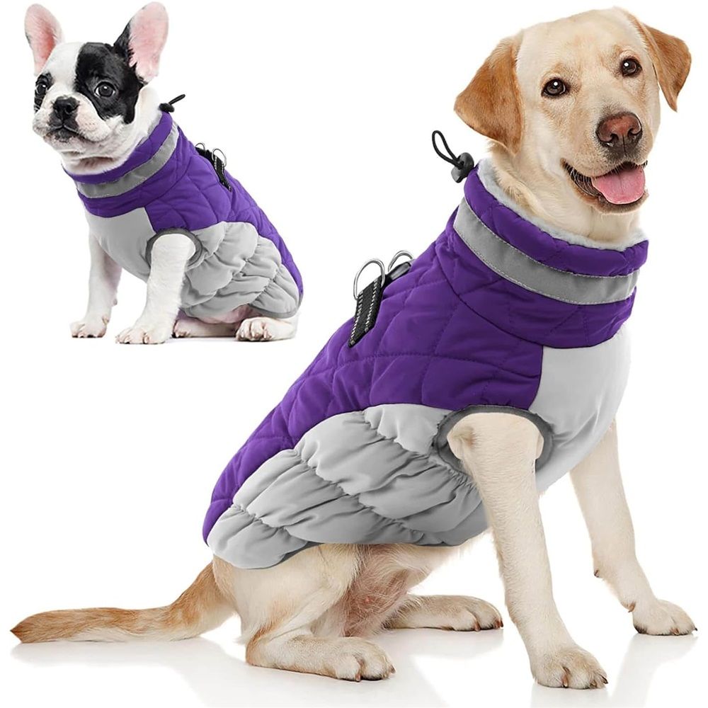 Dog Coat, Warm Dog Winter Coat, Reflective Cold Weather Dogs Puffer Jacket