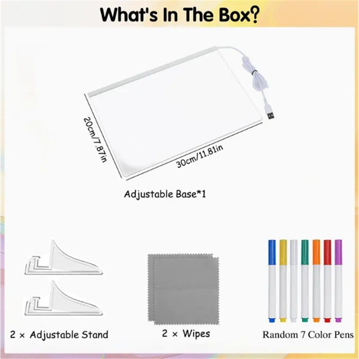 LED Drawing Board Doodle Glow Board for Christmas Gift