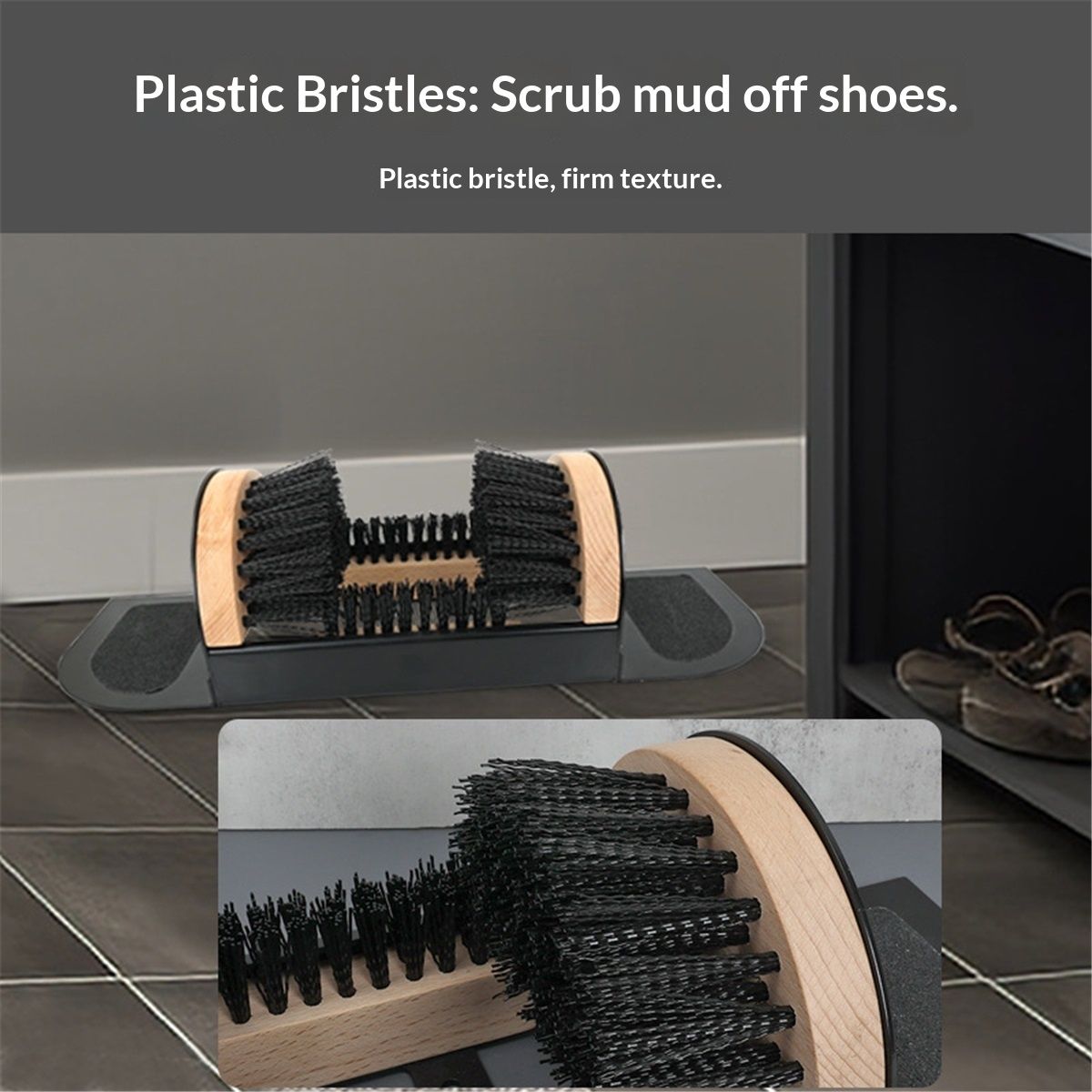 Jobsite Boot Scrubber - Outdoor Shoe Scraper Cleaner Brush - Extra Wide Boot view 4