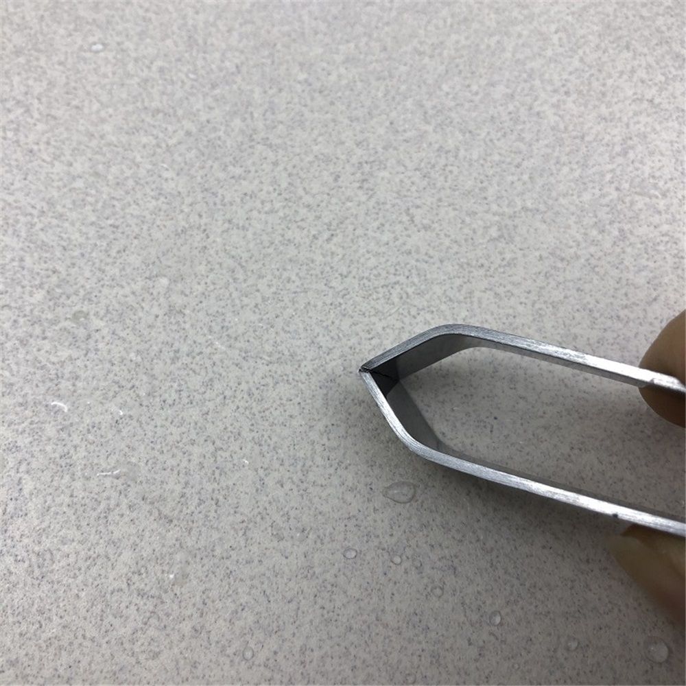 Stainless steel fish bone tweezers view 4