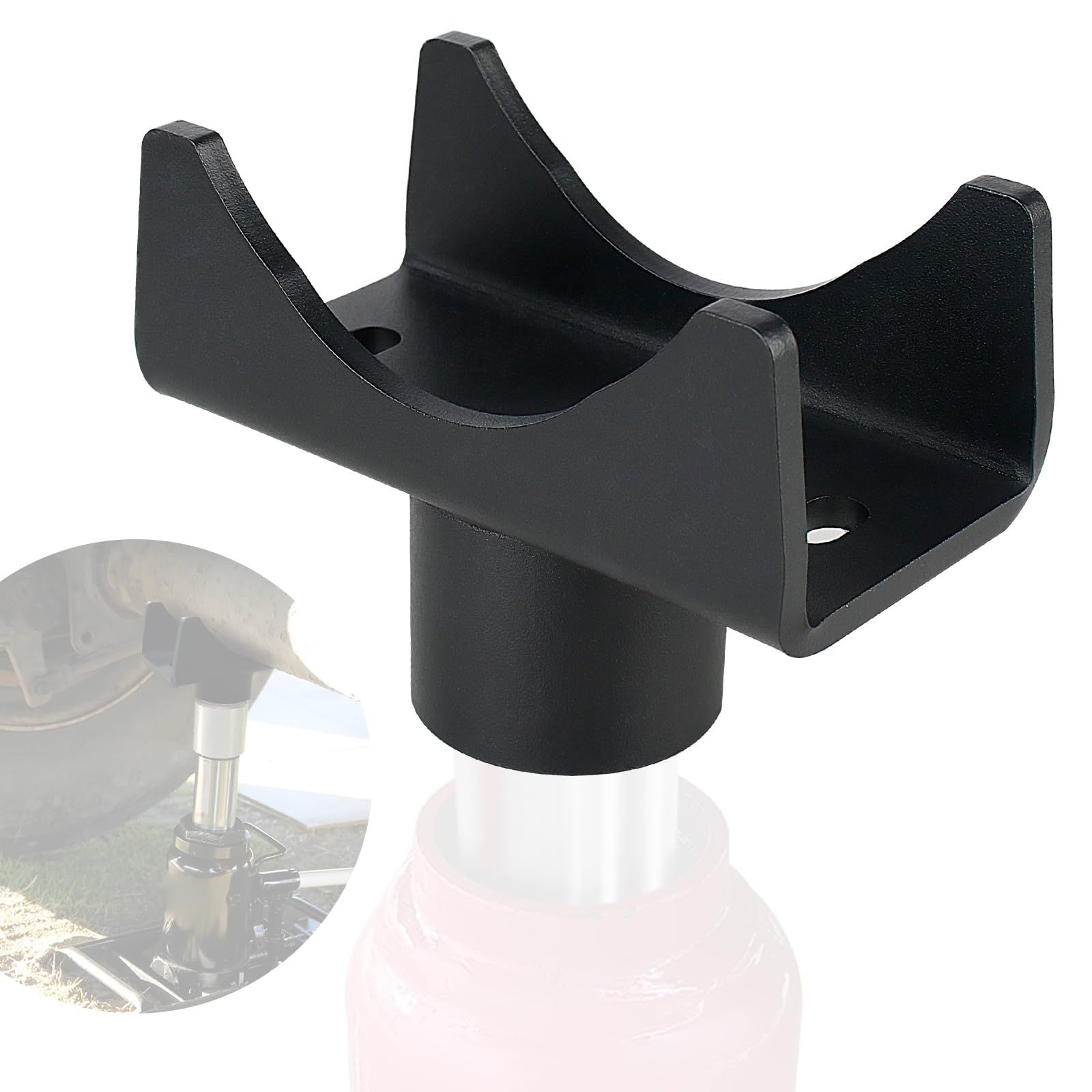 Bottle Jack Axle Adapter Lifting Saddle for 2.3.4"Round & 2.3.4" Square Tube view 2