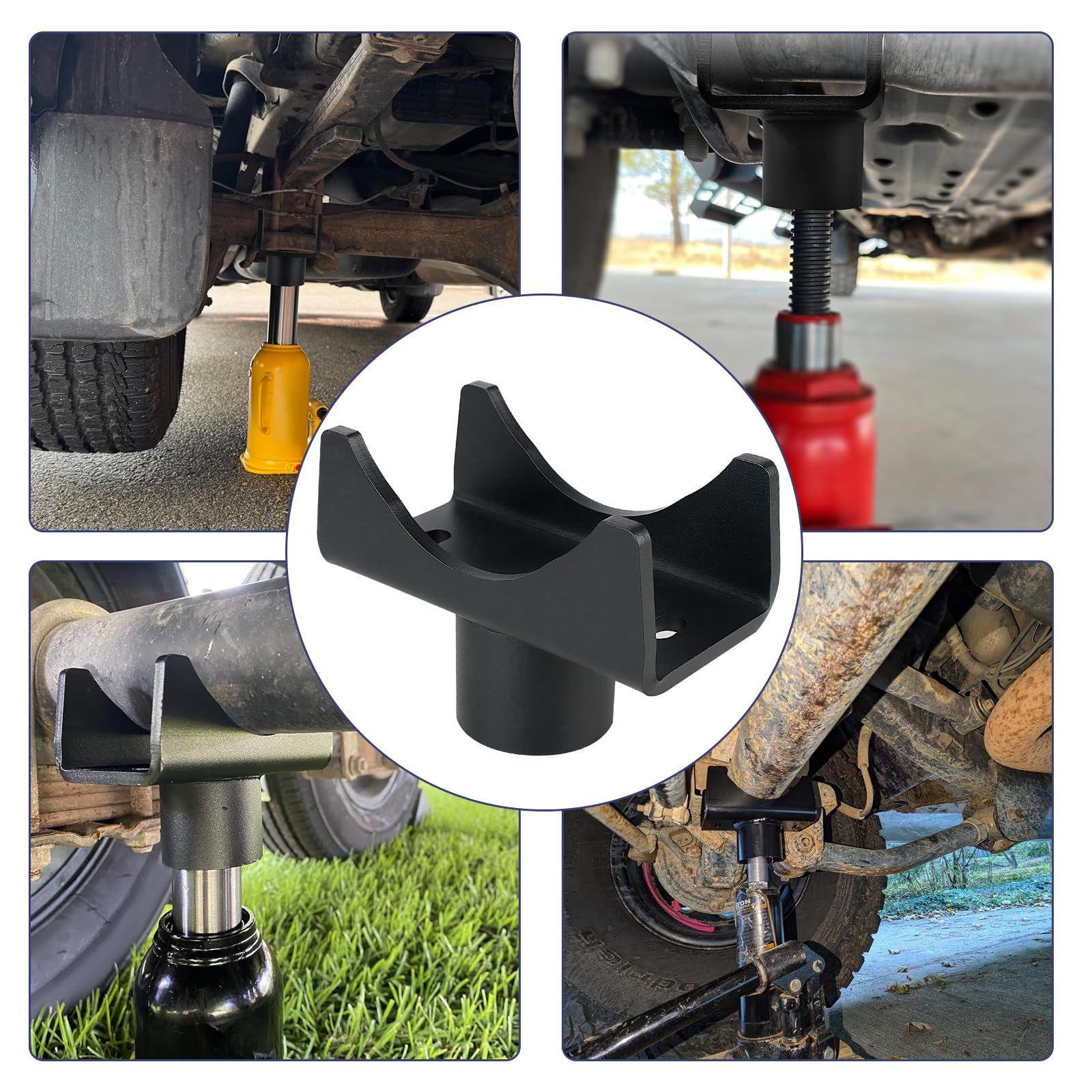 Bottle Jack Axle Adapter Lifting Saddle for 2.3.4"Round & 2.3.4" Square Tube view 4
