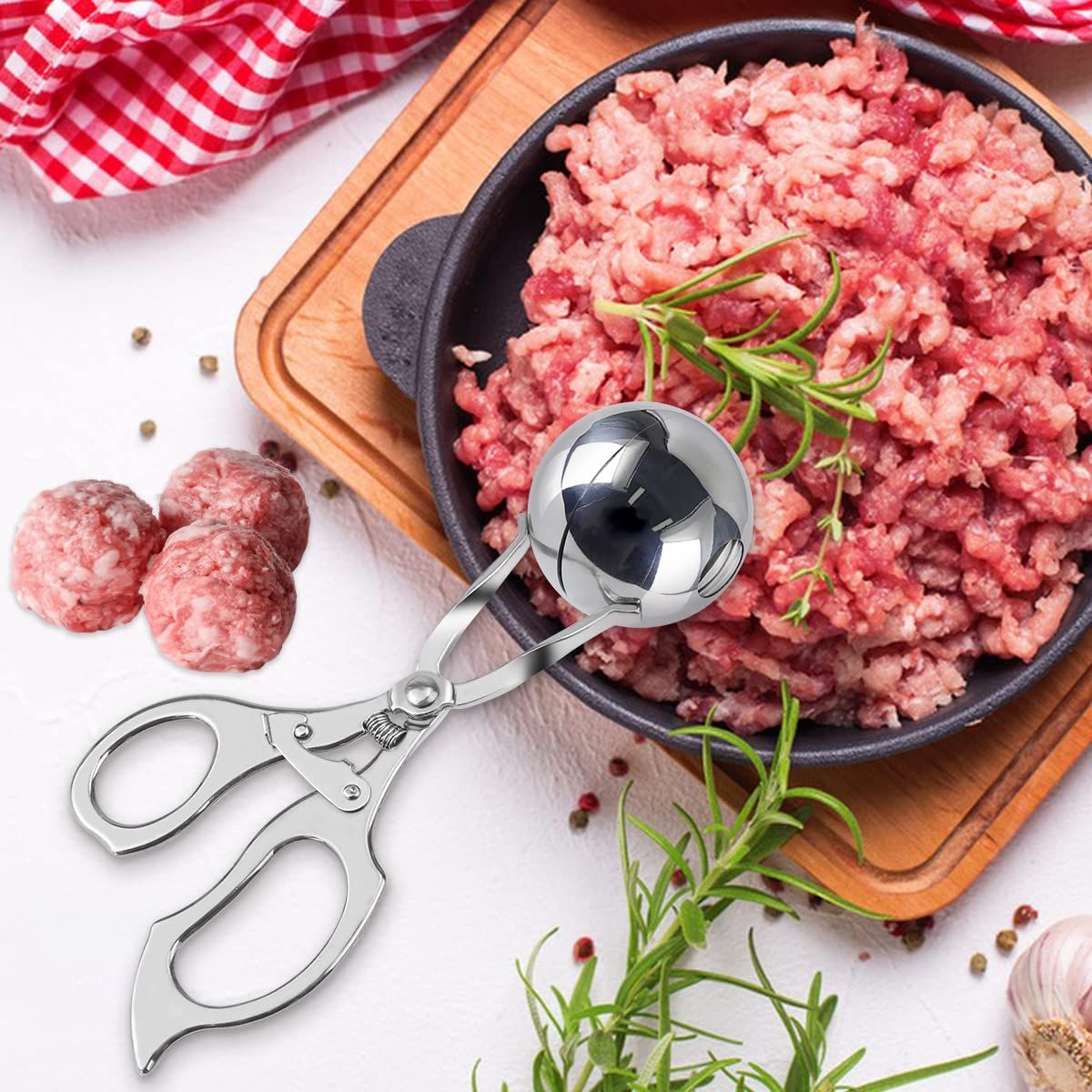 Meatball Maker Stainless Steel Meat Baller Meatball Making Tool Ice Cream view 2