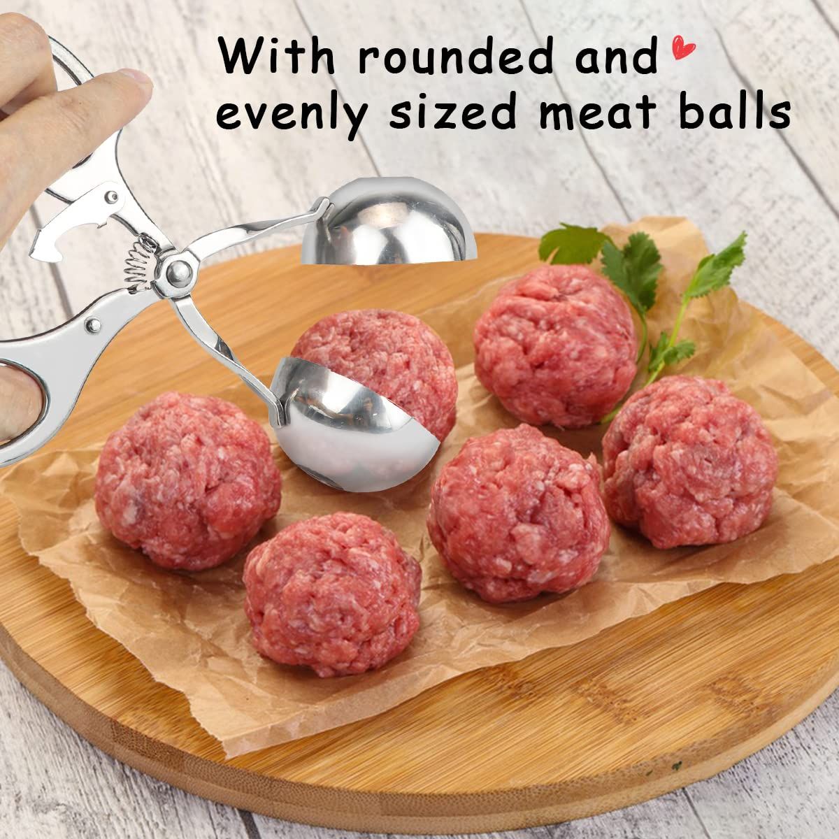 Meatball Maker Stainless Steel Meat Baller Meatball Making Tool Ice Cream view 3