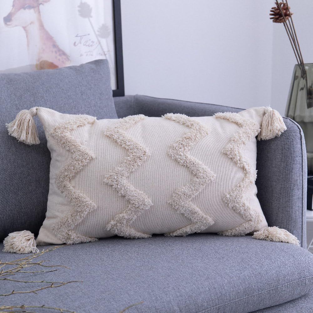 Boho Woven Tufted Pillowcase view 3