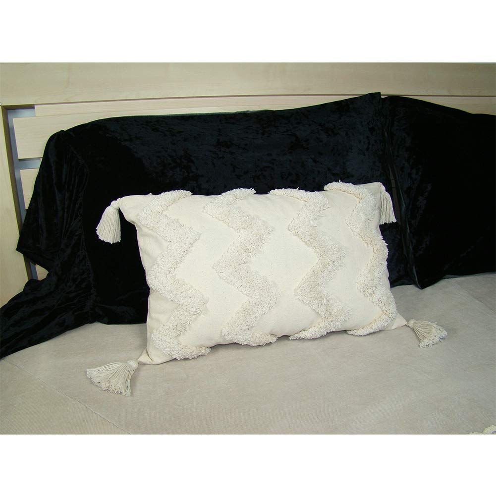 Boho Woven Tufted Pillowcase view 5