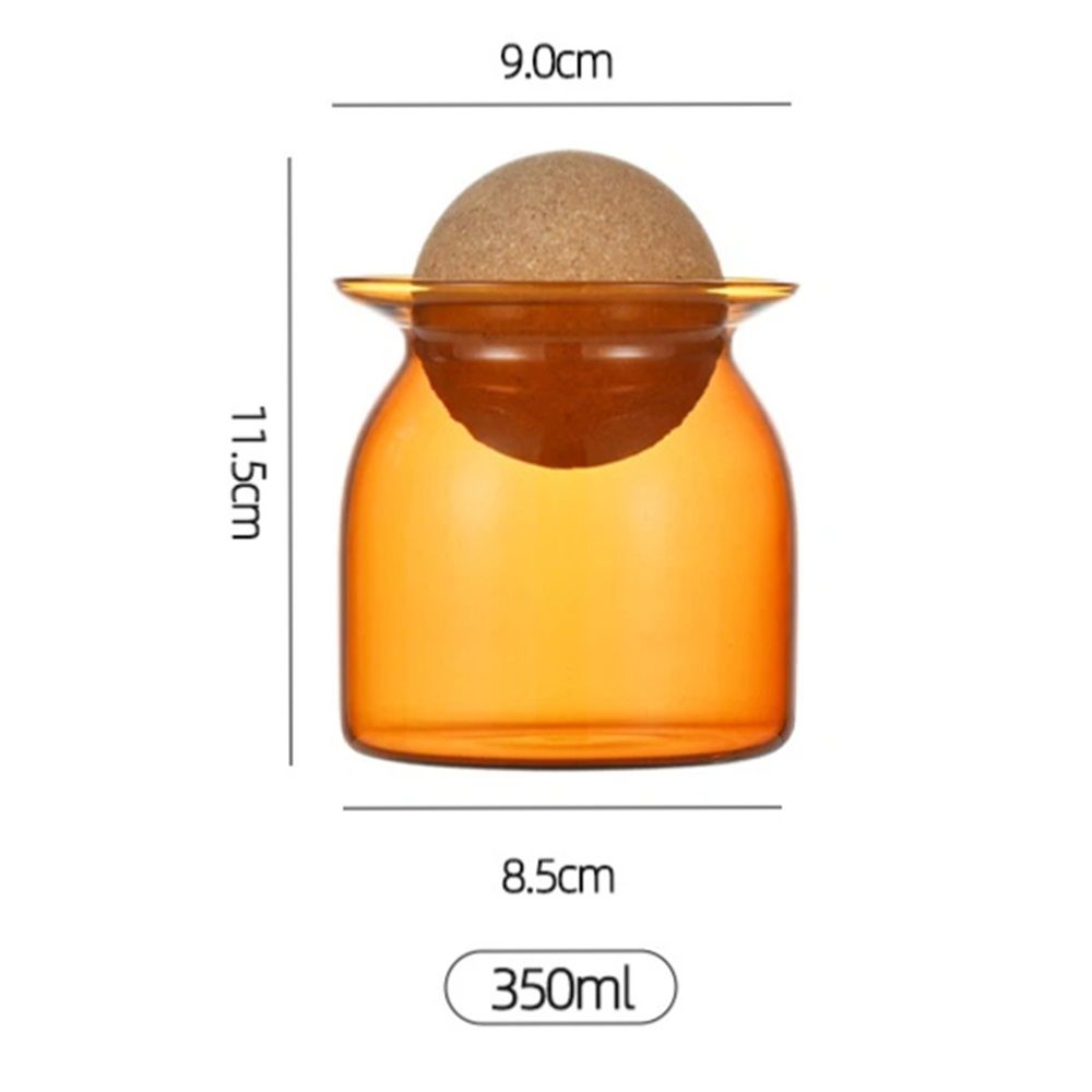 350ml Glass Storage Container with Ball Cork view 5