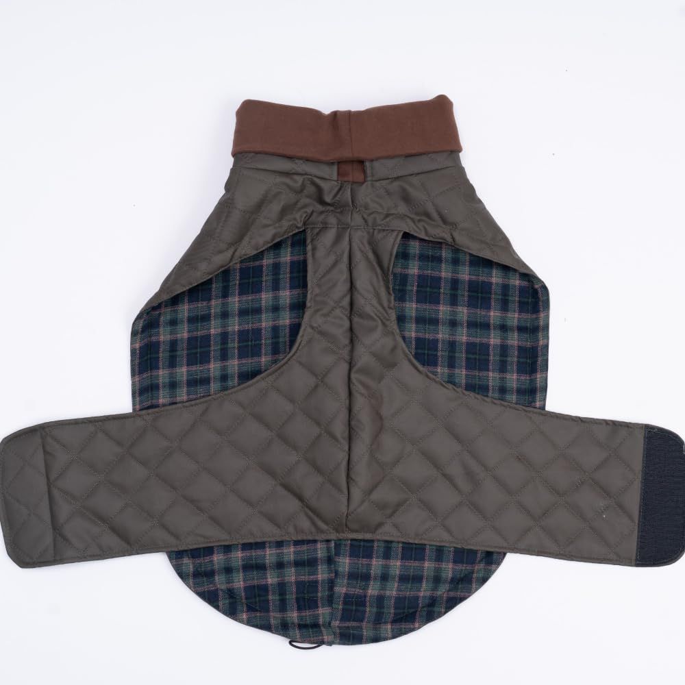 Dog Coat, Dog Jacket for Winter , Coat with Harness Hole, Reversible Plaid