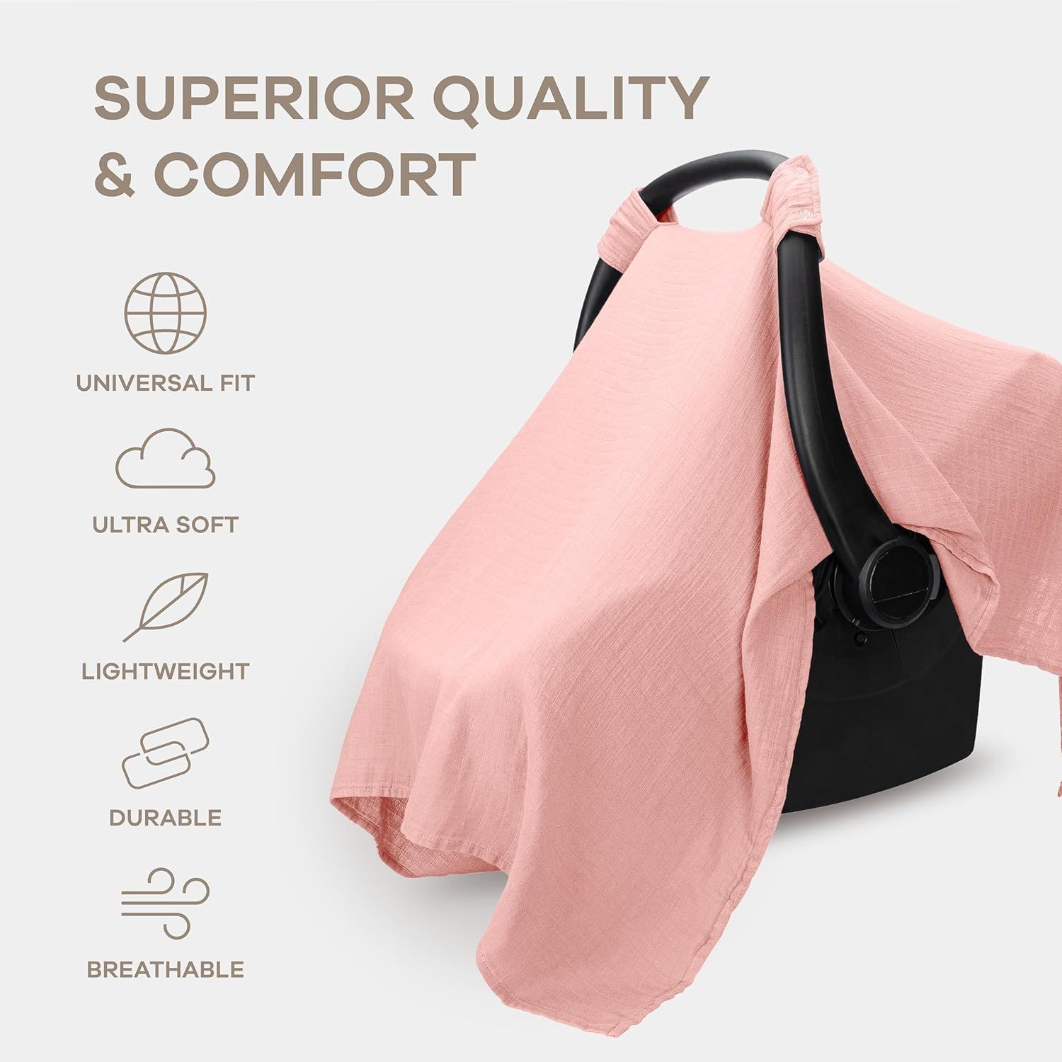 Baby car seat cover - soft view 3